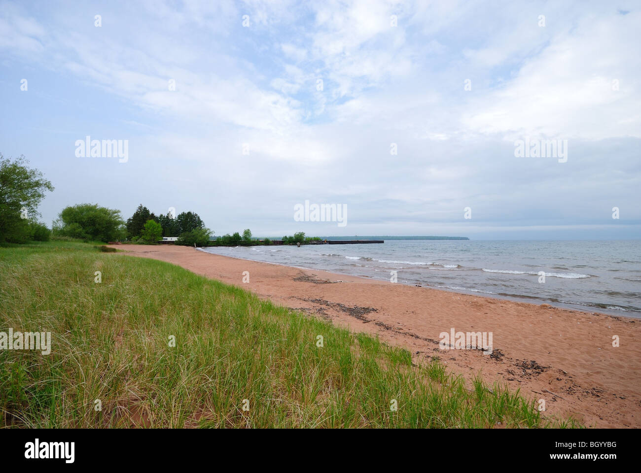 Cornucopia Wisconsin Lake Superior beach Stock Photo Alamy