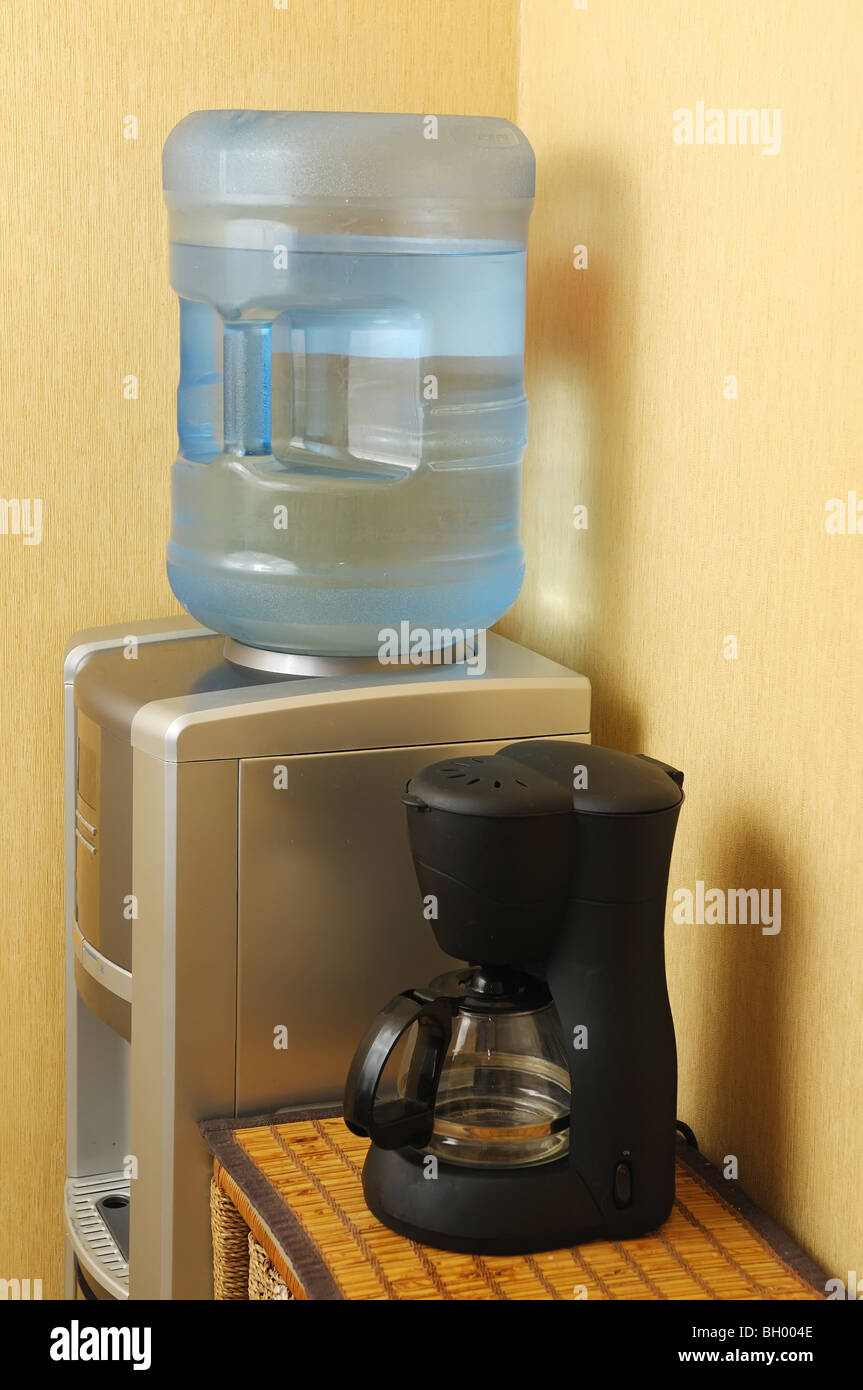 Water cooler and coffee machine in a office Stock Photo