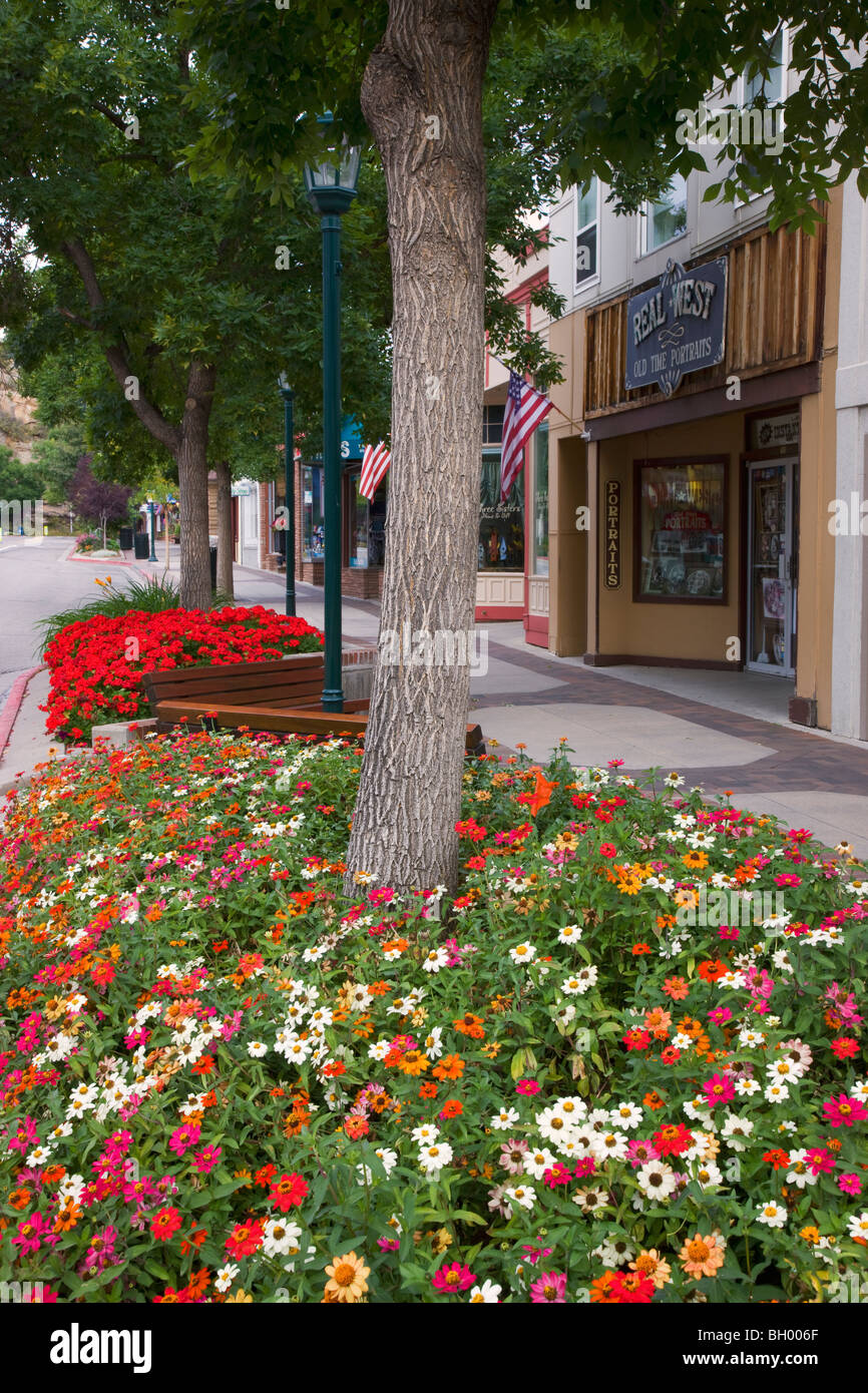 Estes Park, gateway to Rocky Mountain National Park, Colorado Stock