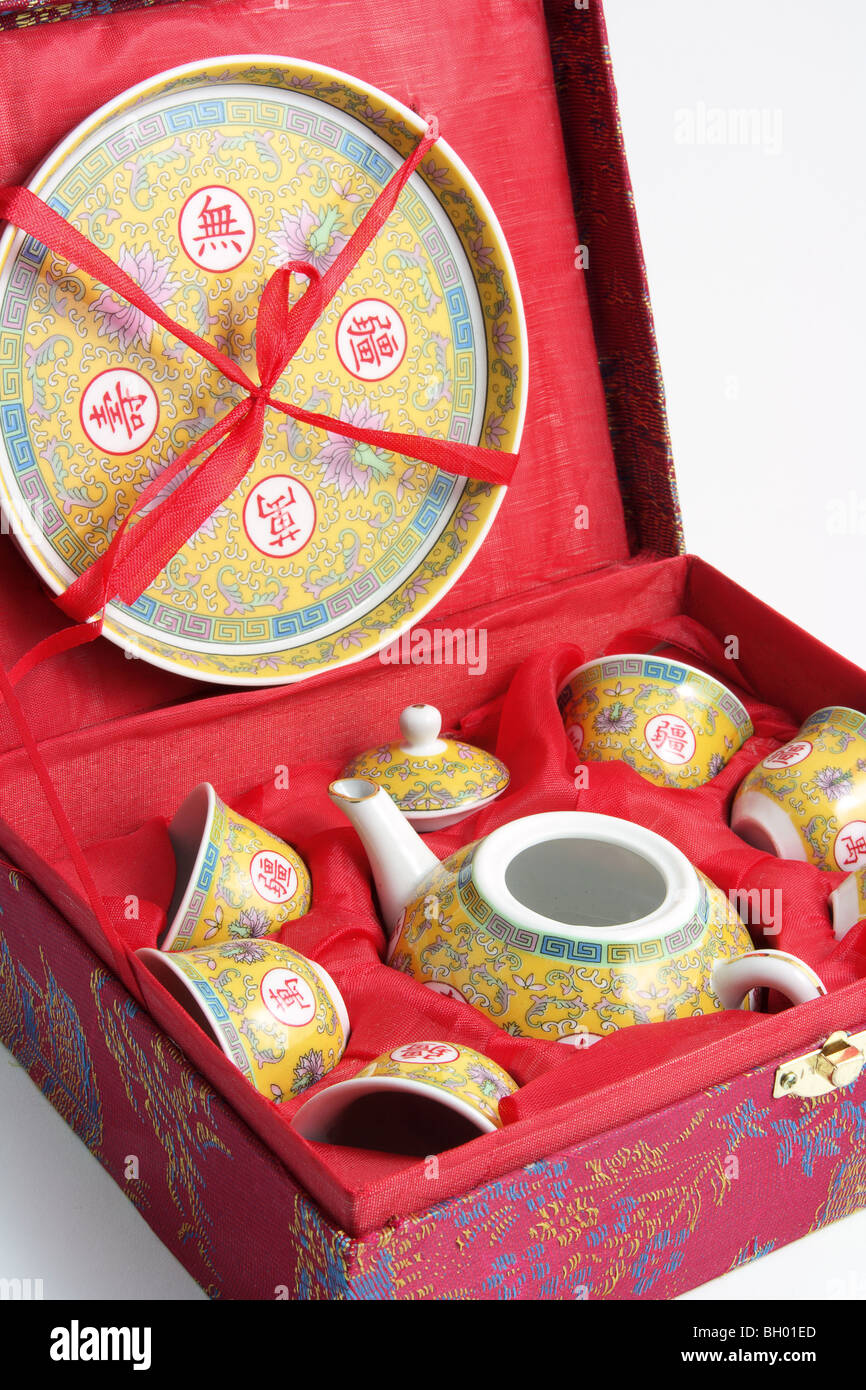 Chinese Tea Set Stock Photo Alamy