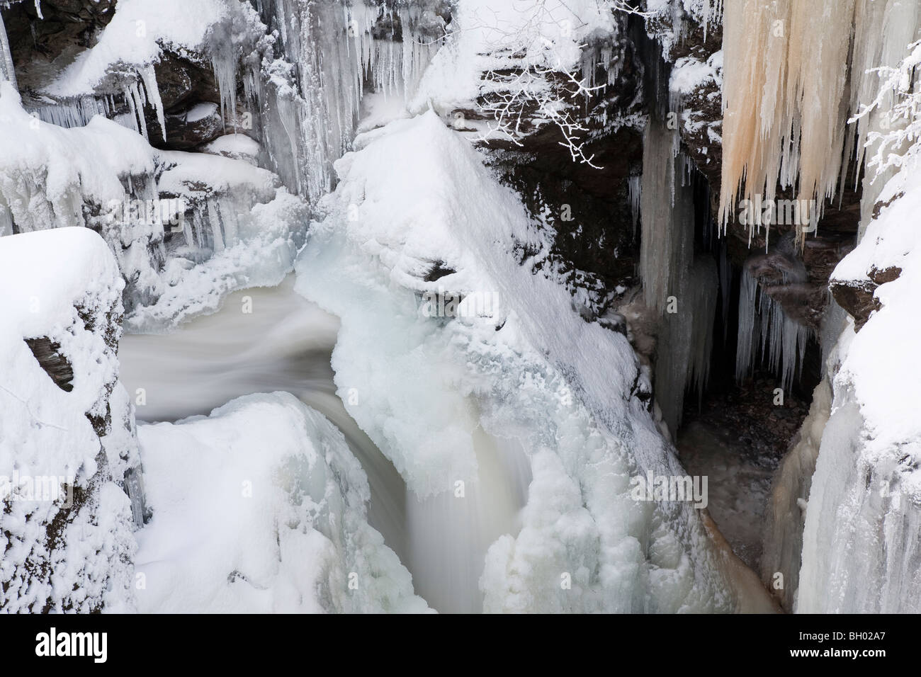 Falls of Braan in Winter, Rumbling Bridge, Dunkeld, Scotland Stock ...