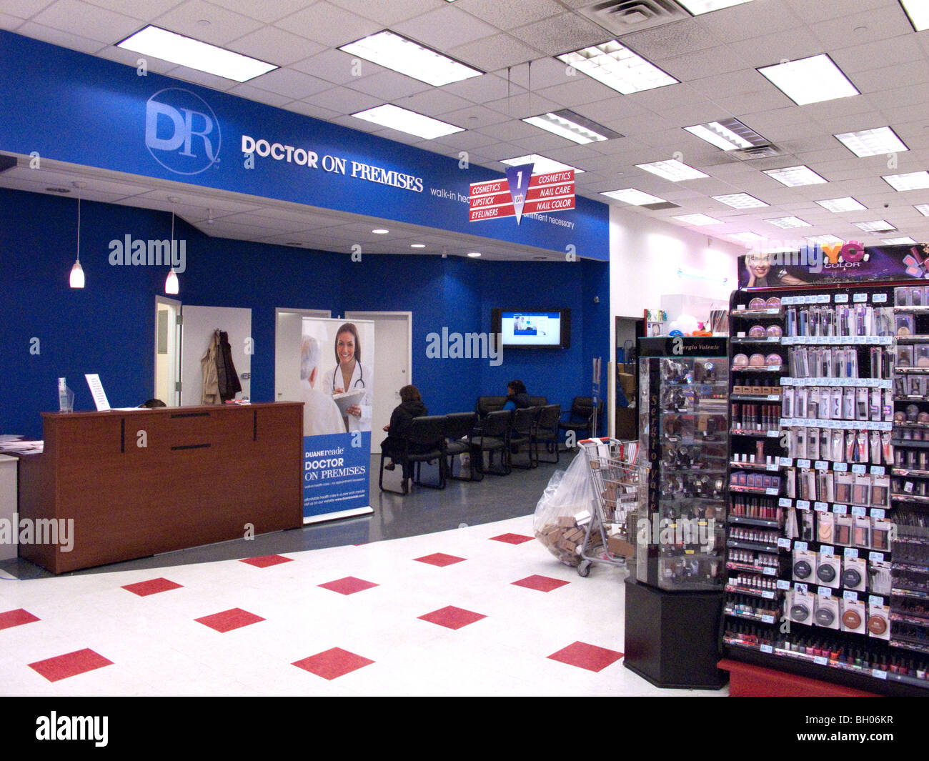 A drug store in New York City includes a doctor's office for walkin