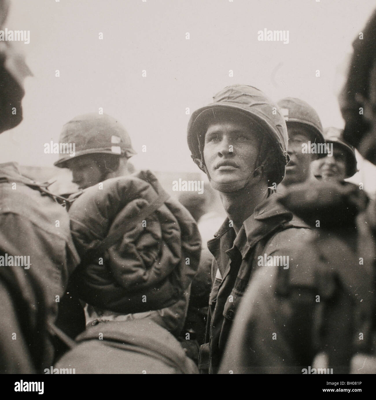 Arrival of the U.S. 1st Cavalry Division (Airmobile) in Vietnam in 1965. Stock Photo