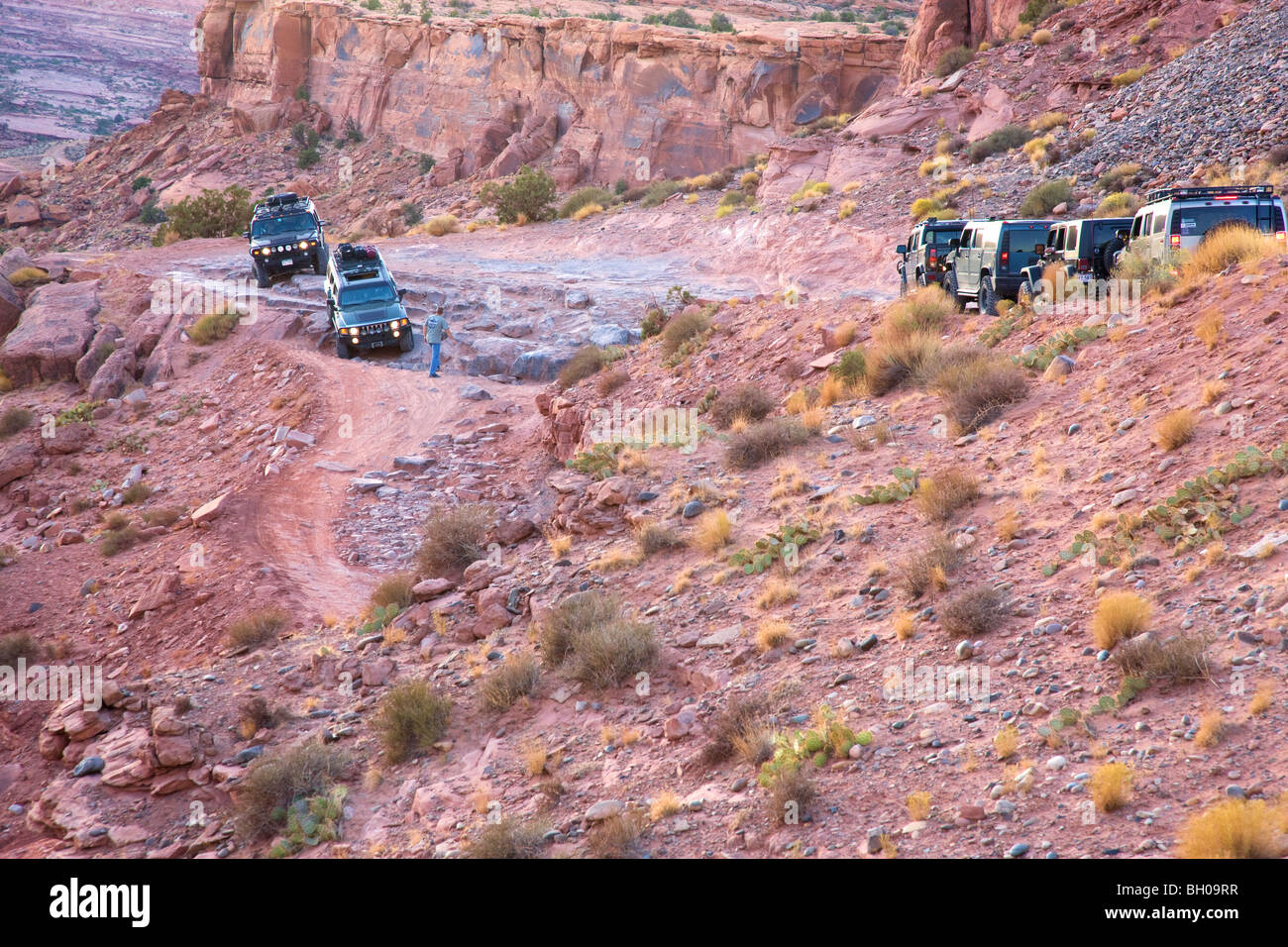 Four wheeling in Moab, Utah. Stock Photo