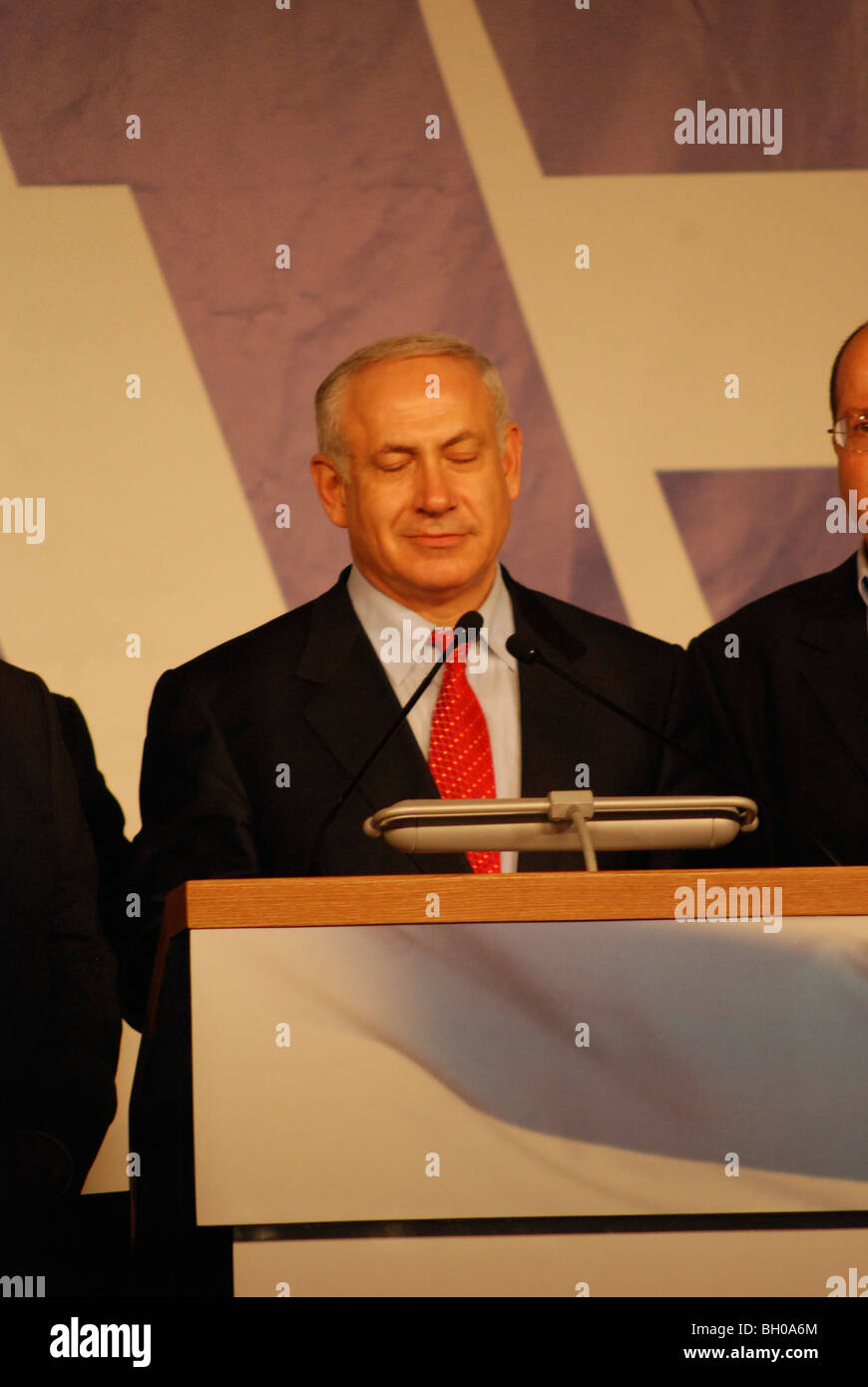 Benjamin (Bibi) Netanyahu (also Binyamin Netanyahu, born 21 October 1949) is the Prime Minister of Israel. February 2009 Stock Photo