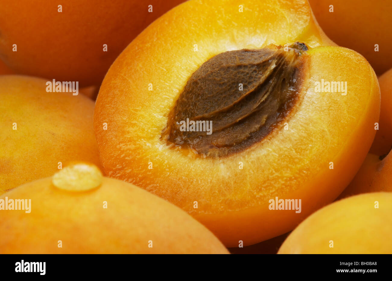 apricots and drop Stock Photo Alamy