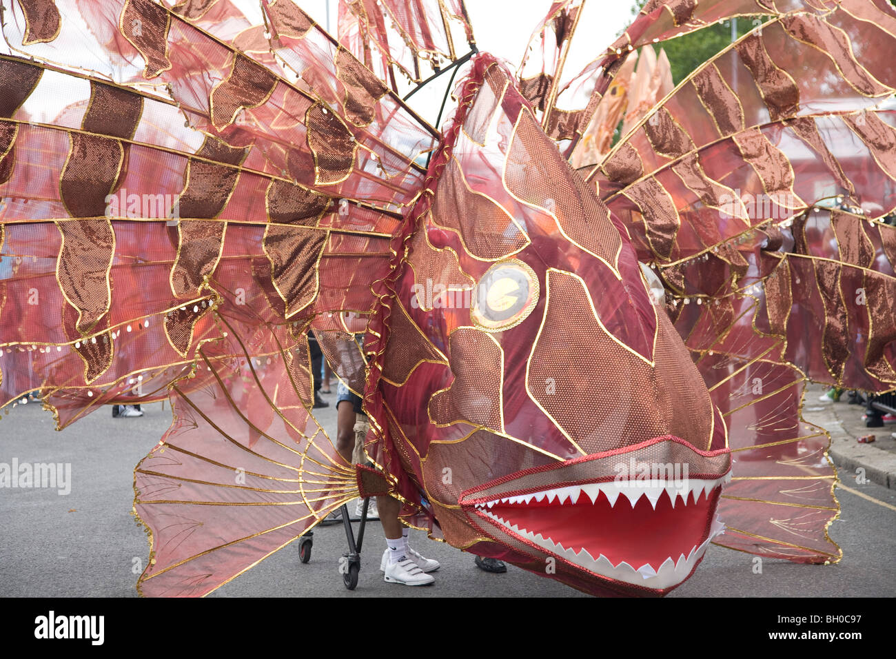 Carnival float. Lion Fish model costume. Notting Hill Carnival, Notting