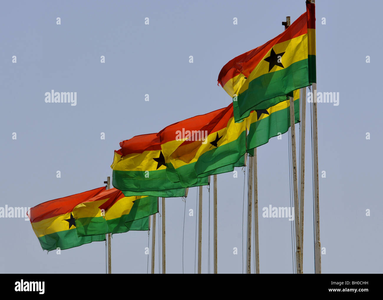 Ghana flag Stock Photo