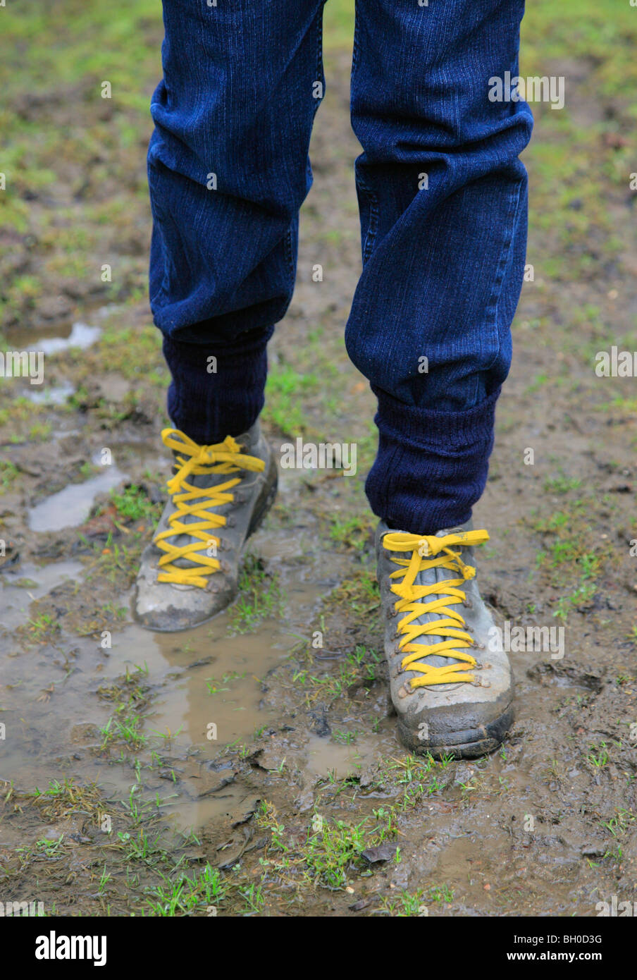 Boots in mud hires stock photography and images Alamy
