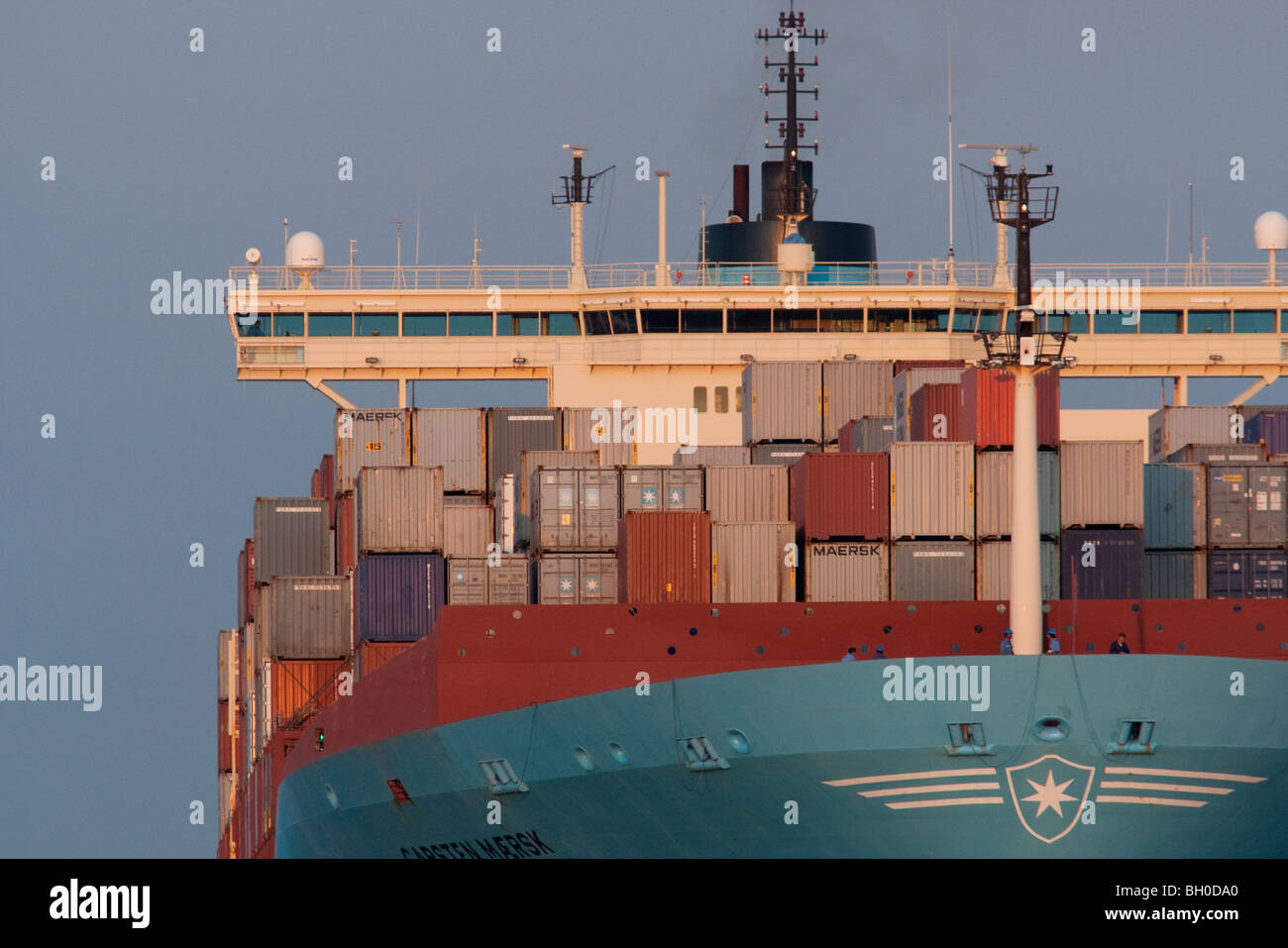 A post panamax container ship from Maersk Line Stock Photo Alamy