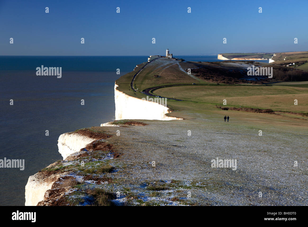 Belle Tout Lighthouse White Chalk Cliffs Sussex Coast English Channel UK Stock Photo Alamy