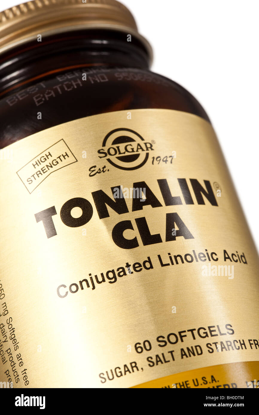 CLA (Conjugated Linoleic Acid) from Tonalin a diet supplement for weight loss (fat burner) Stock Photo