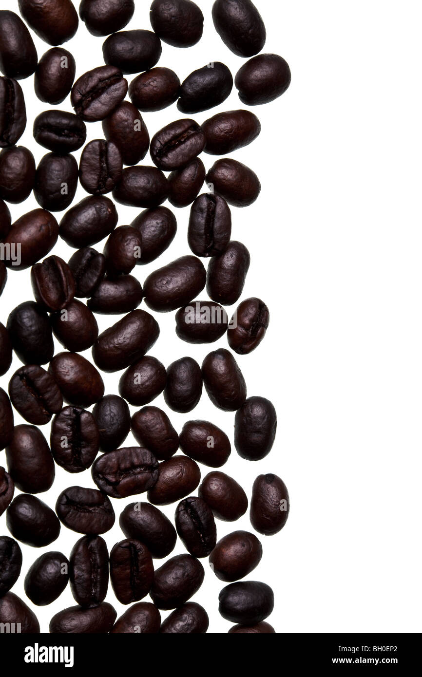 coffee beans isolated on a white background Stock Photo - Alamy
