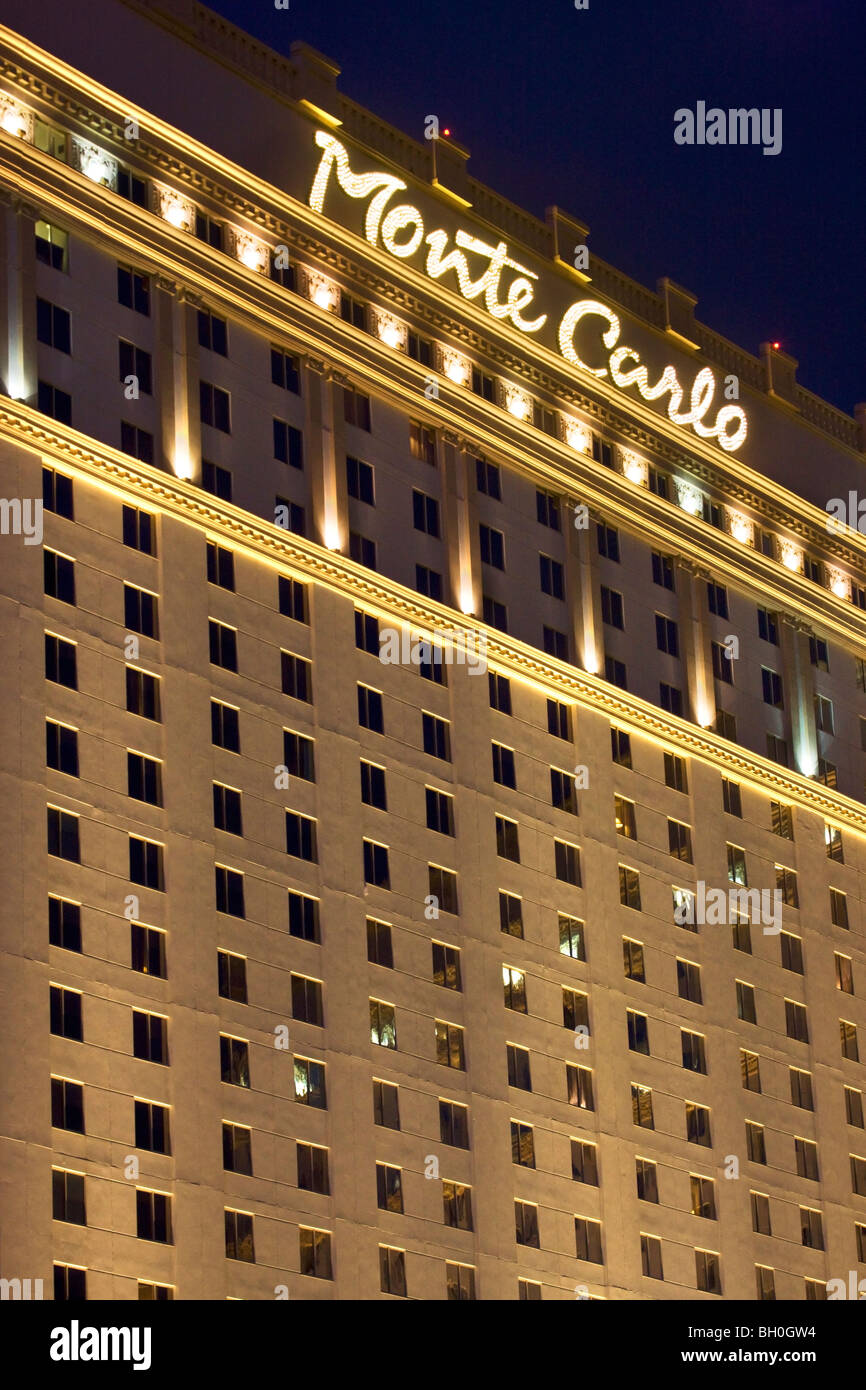 Monte Carlo Hotel and Casino, Las Vegas, Nevada. Stock Photo