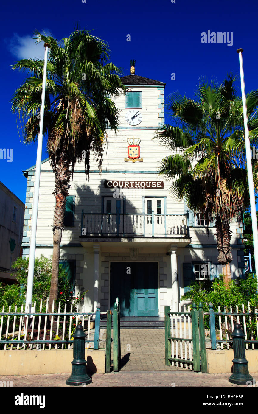 The Court House at Philipsburg, St. Maarten Caribbean Stock Photo