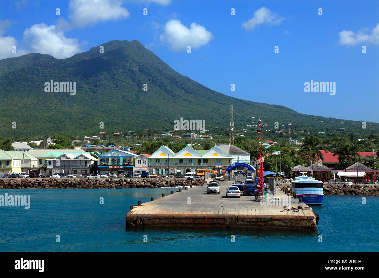 Charlestown waterfront at Nevis. Caribbean Stock Photo - Alamy
