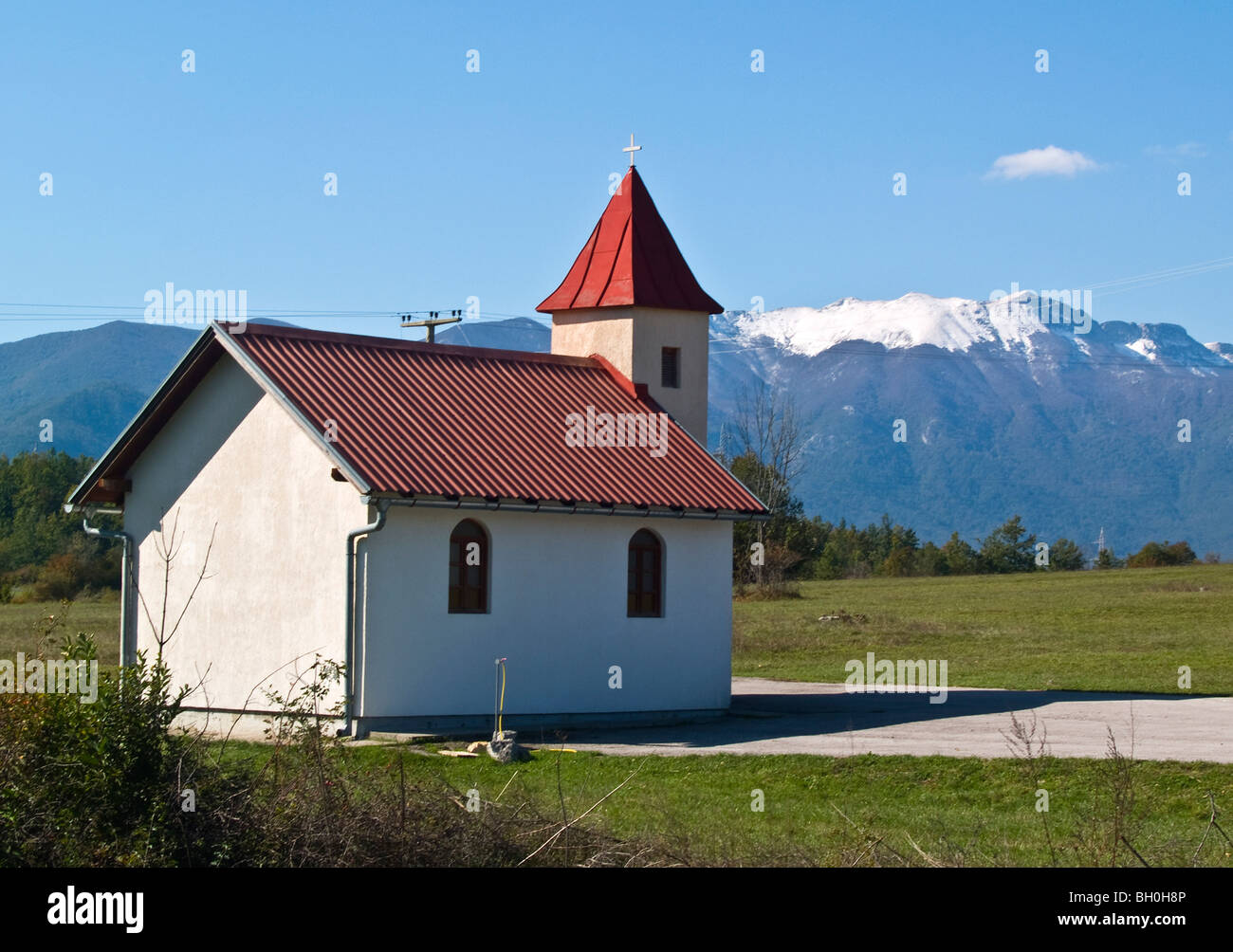 Croatia, Velebit mountain range small rural church Stock Photo