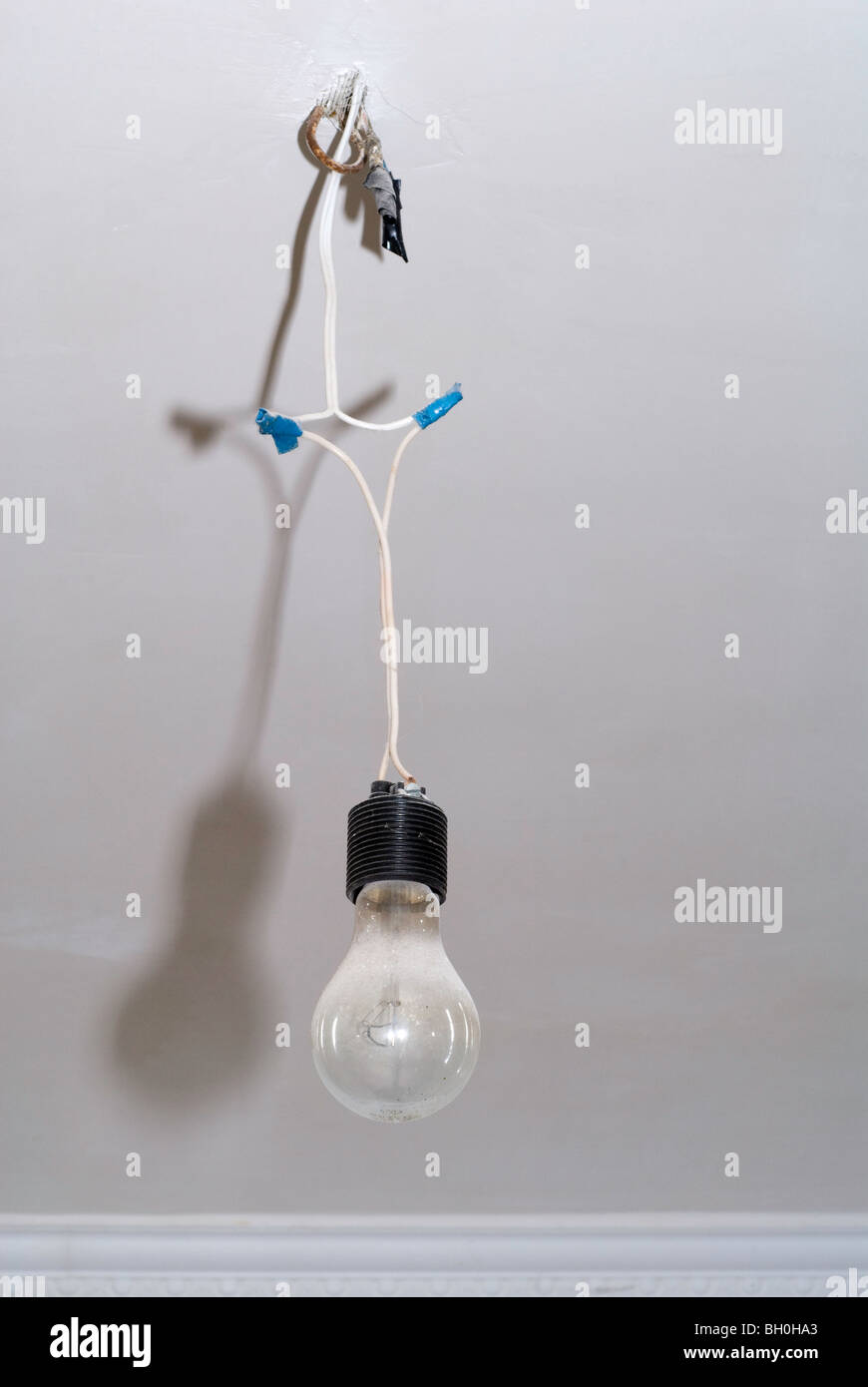 a light bulb on the celling Stock Photo