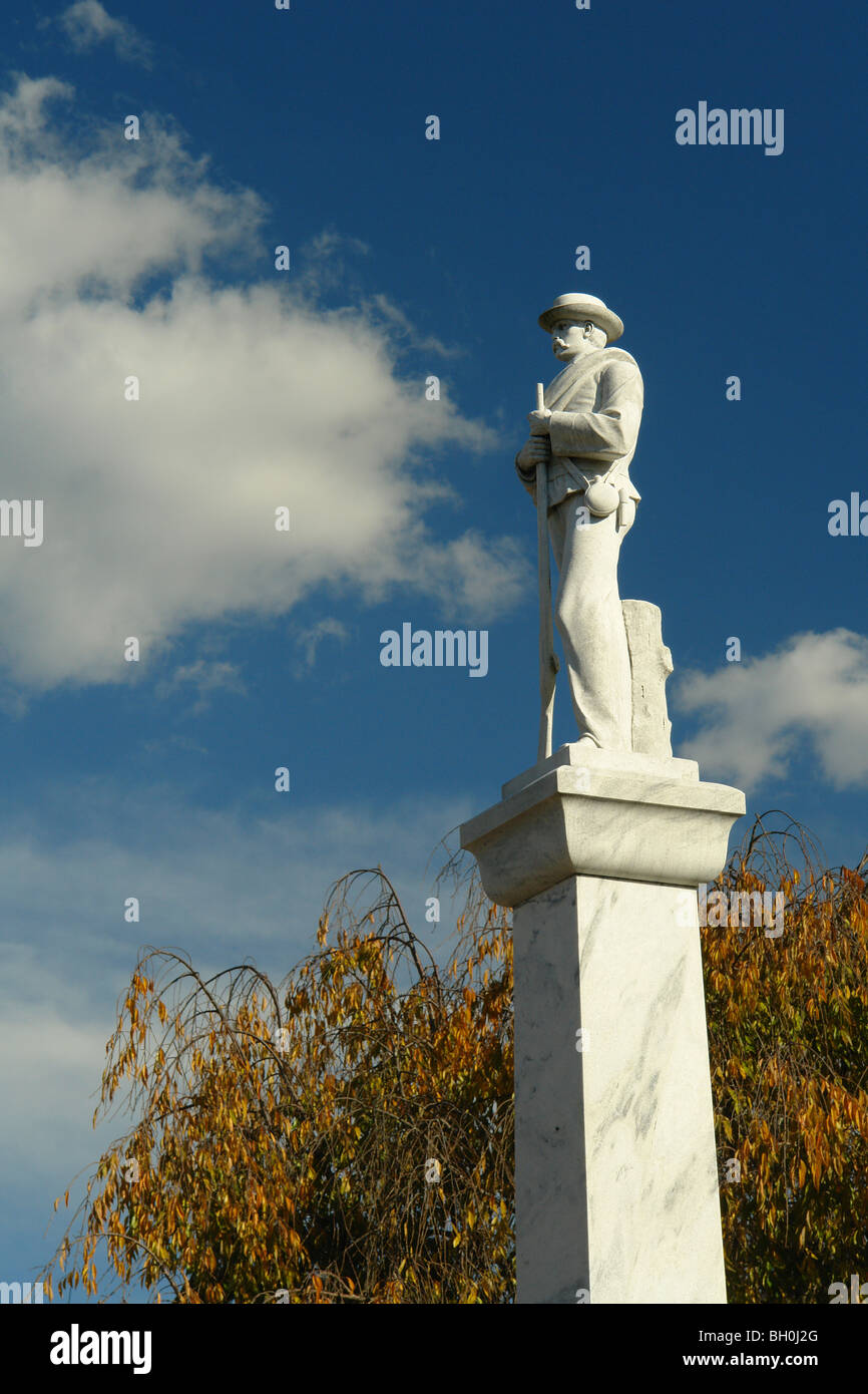 Franklin, NC, North Carolina, downtown, Confederate Army Memorial Stock