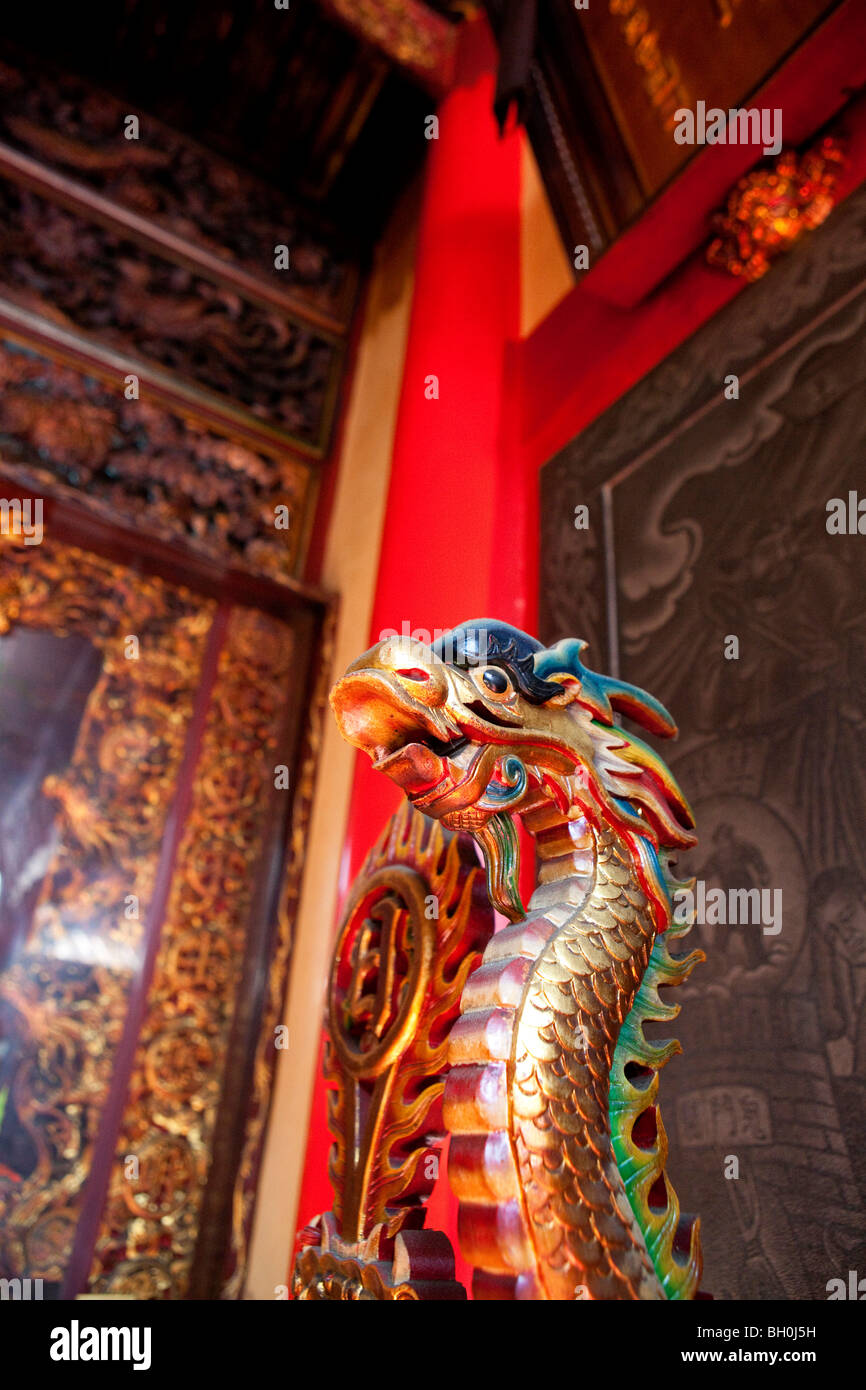 Dragon sculpture at the Matsu Temple, Tainan, Taiwan, Asia Stock Photo