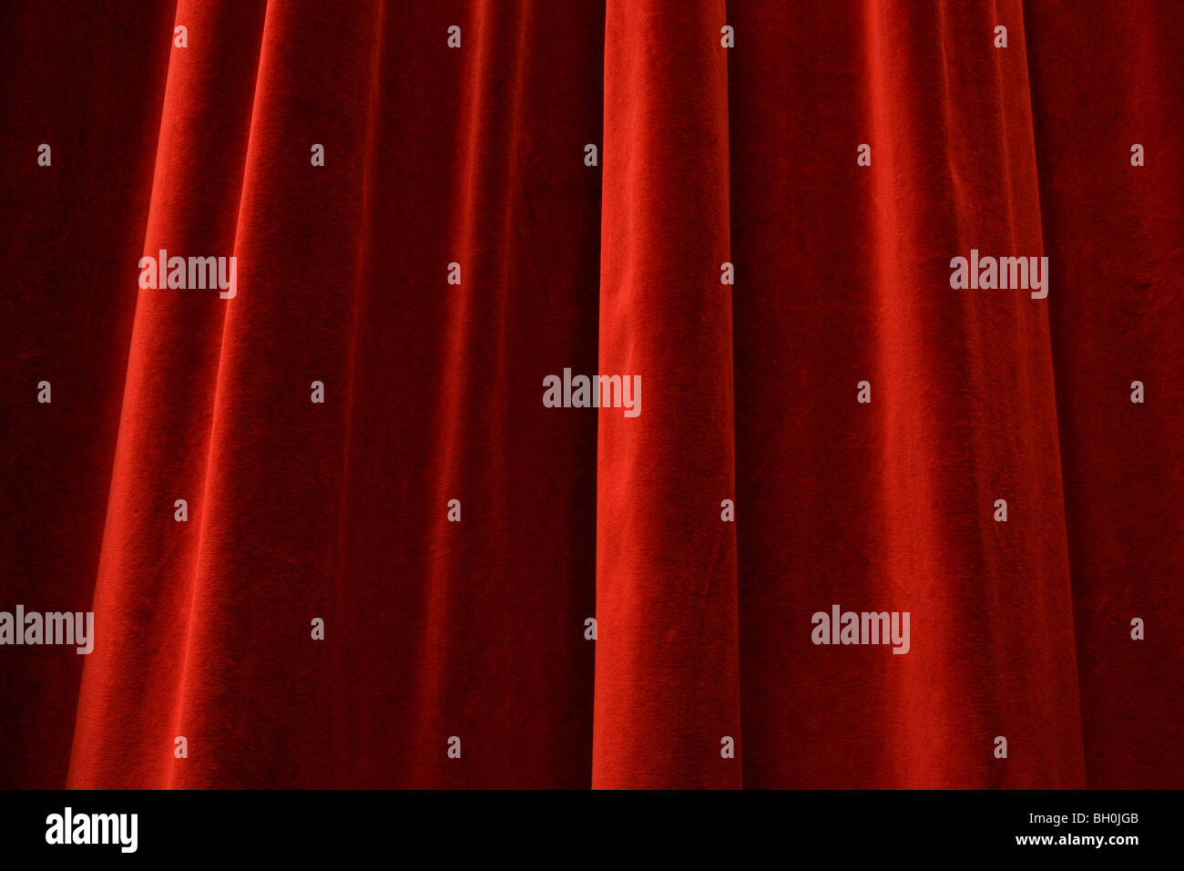 Red velvet curtain at a theater, Pasinger Fabrik, Munich, Bavaria, Germany, Europe Stock Photo