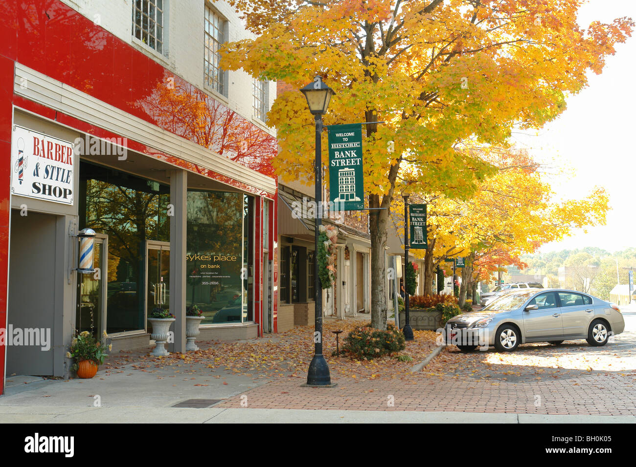 Decatur, Al, Alabama, Downtown, Historic Bank Street, Old Decatur Stock