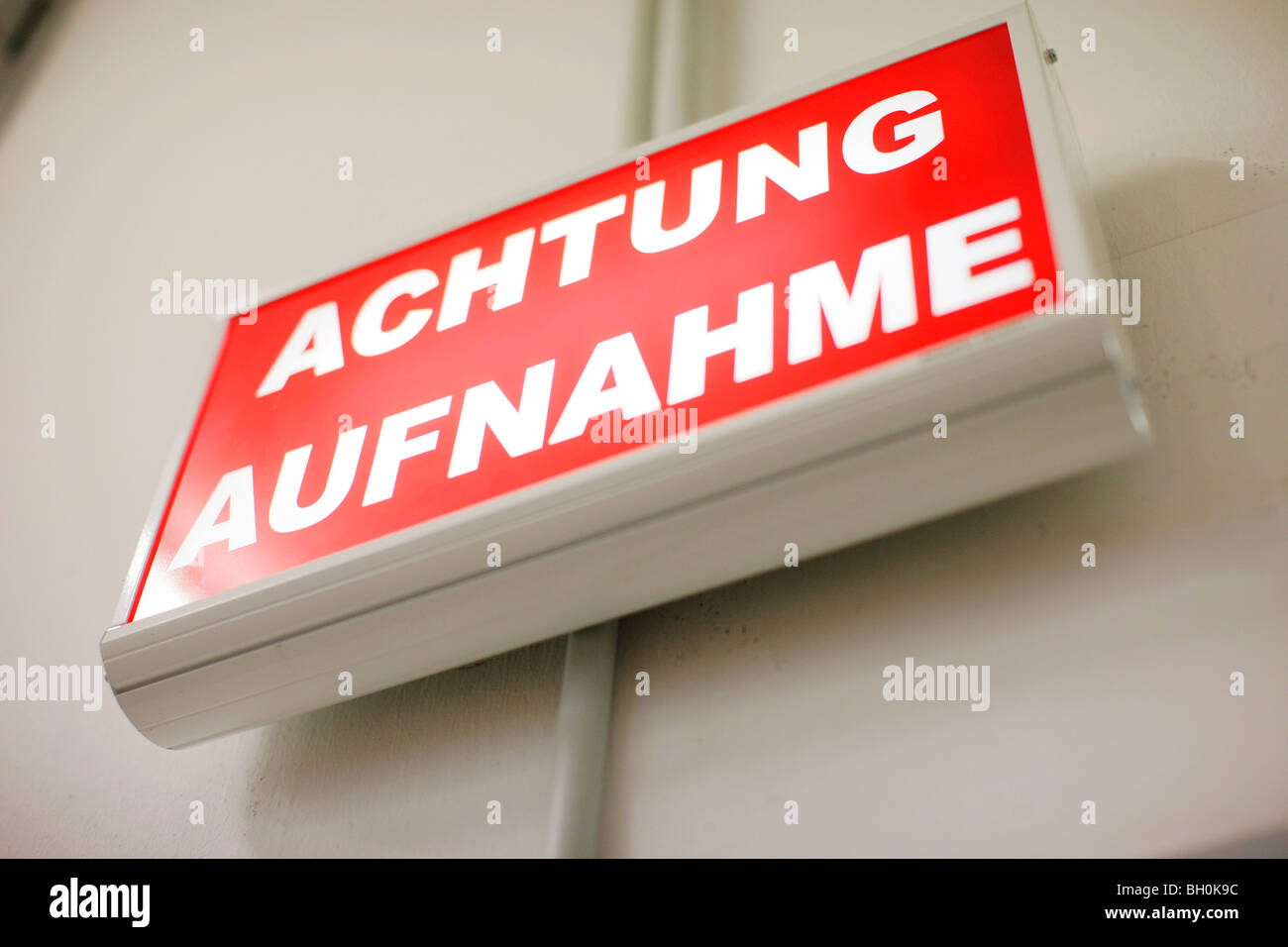 Recording studio warning light Stock Photo - Alamy