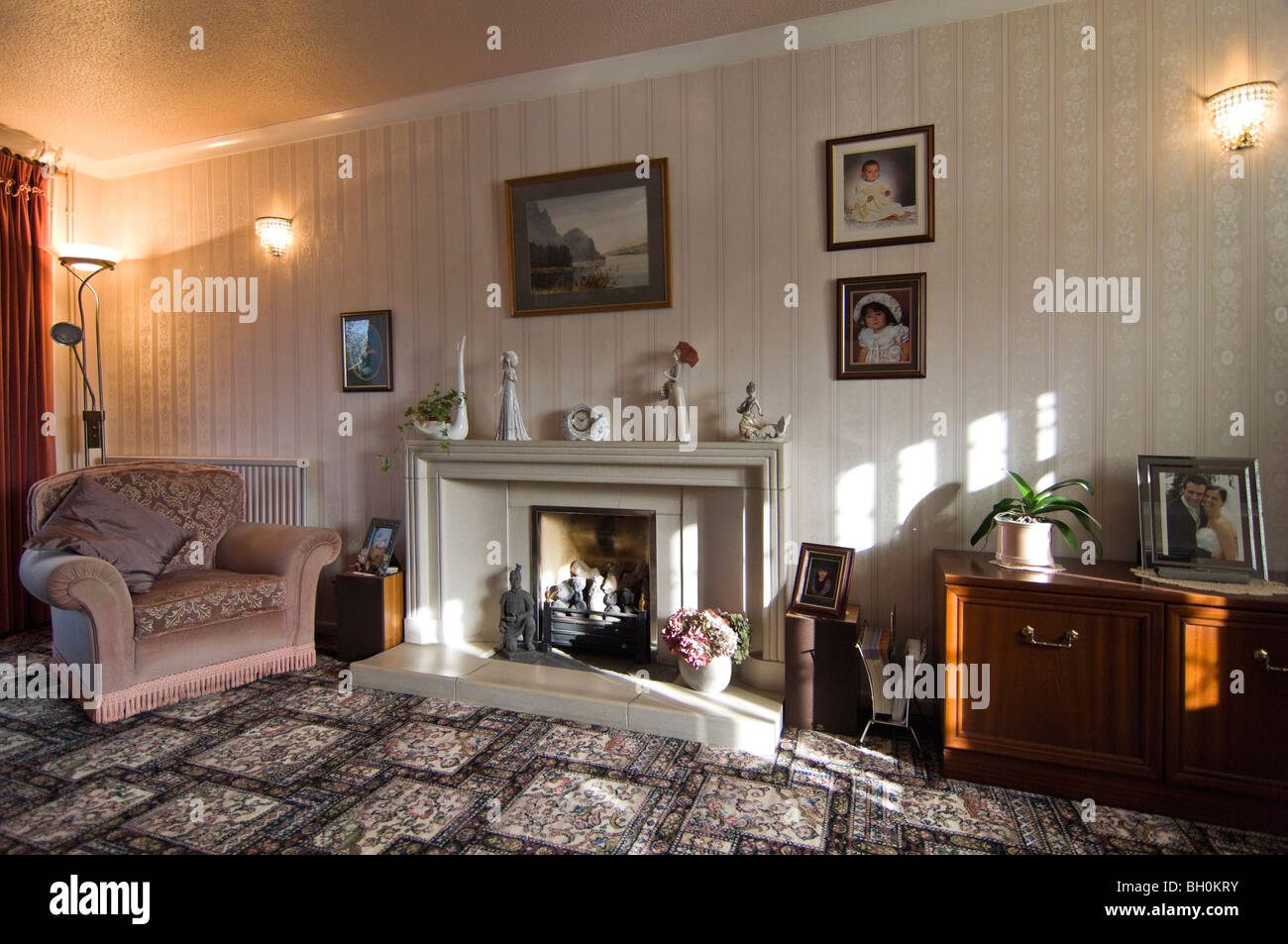 Horizontal Wide Angle Interior Of A Traditional Old Fashioned
