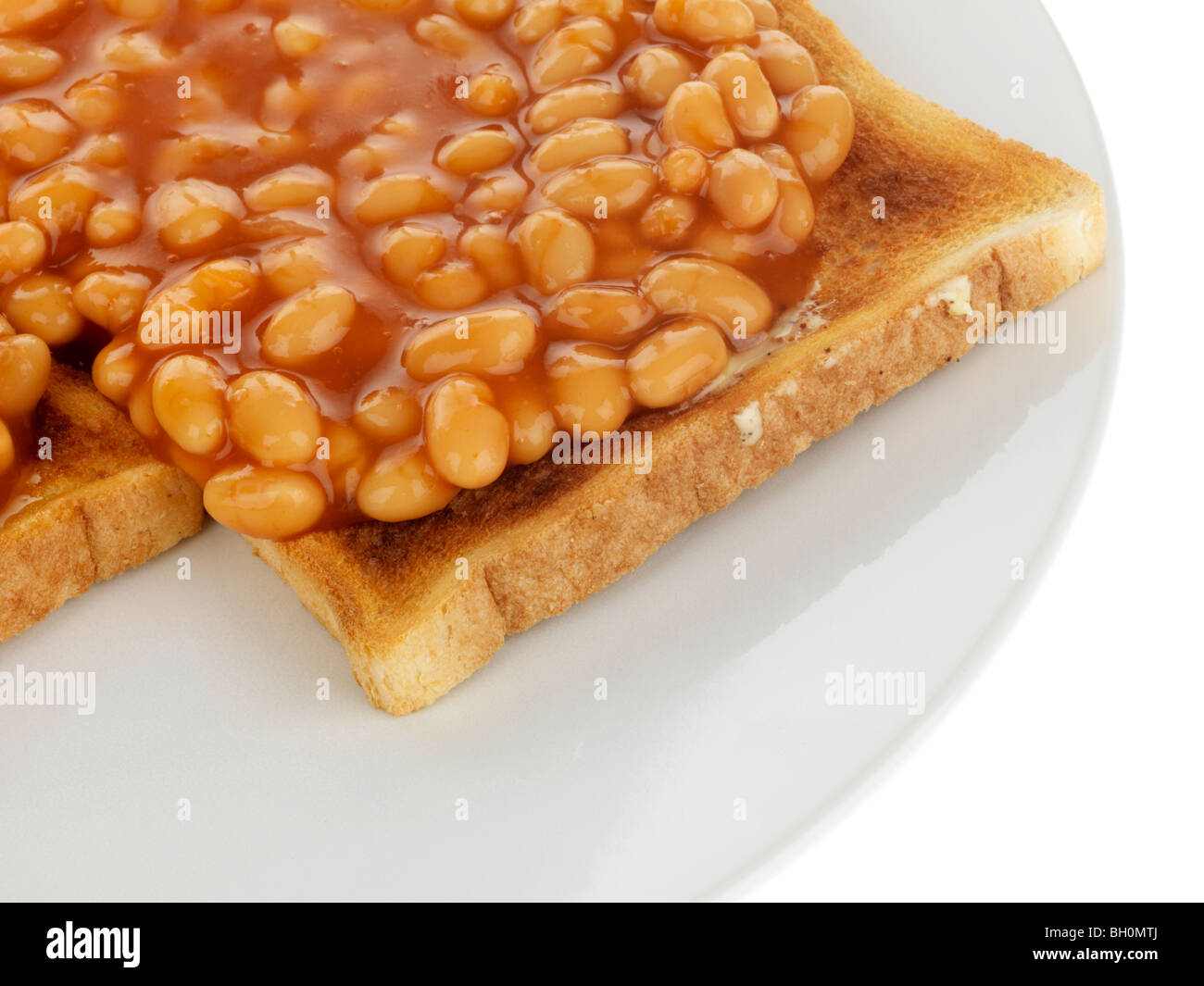 Baked Beans on Toast Stock Photo