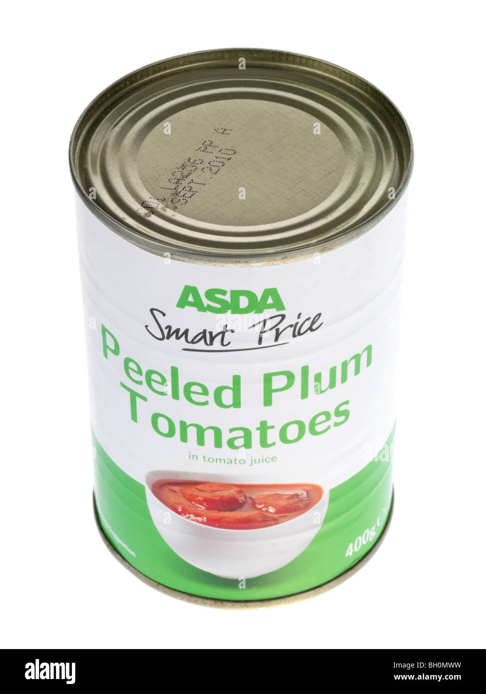 Can of Peeled Plum Tomatoes Stock Photo