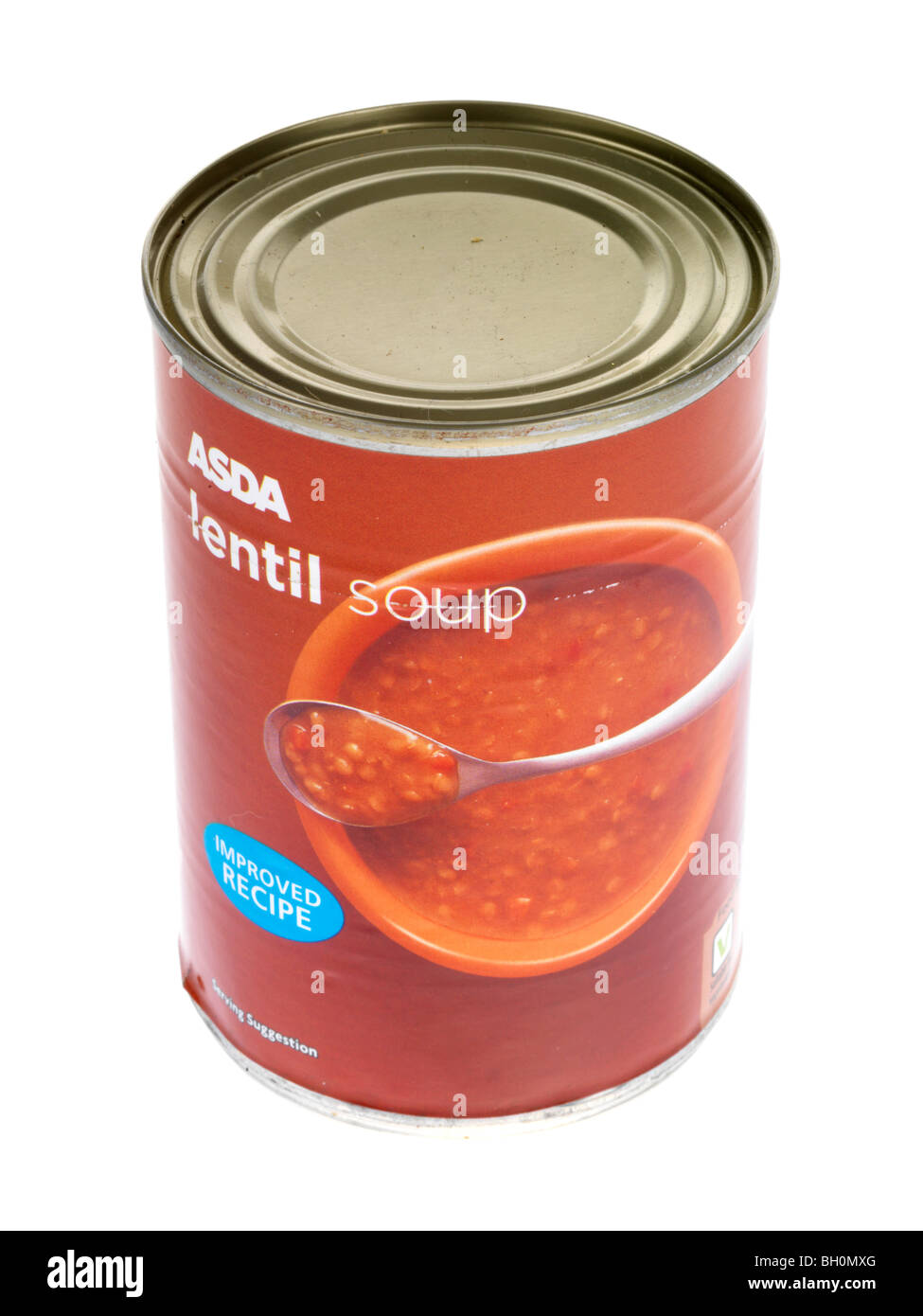 Can of Lentil Soup Stock Photo