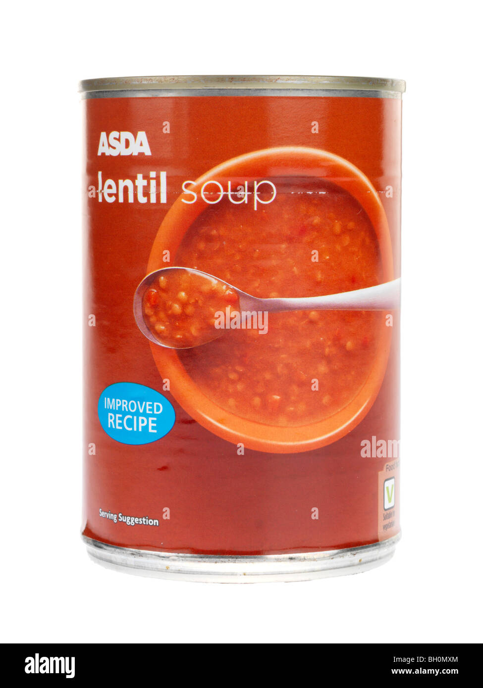 Can of Lentil Soup Stock Photo