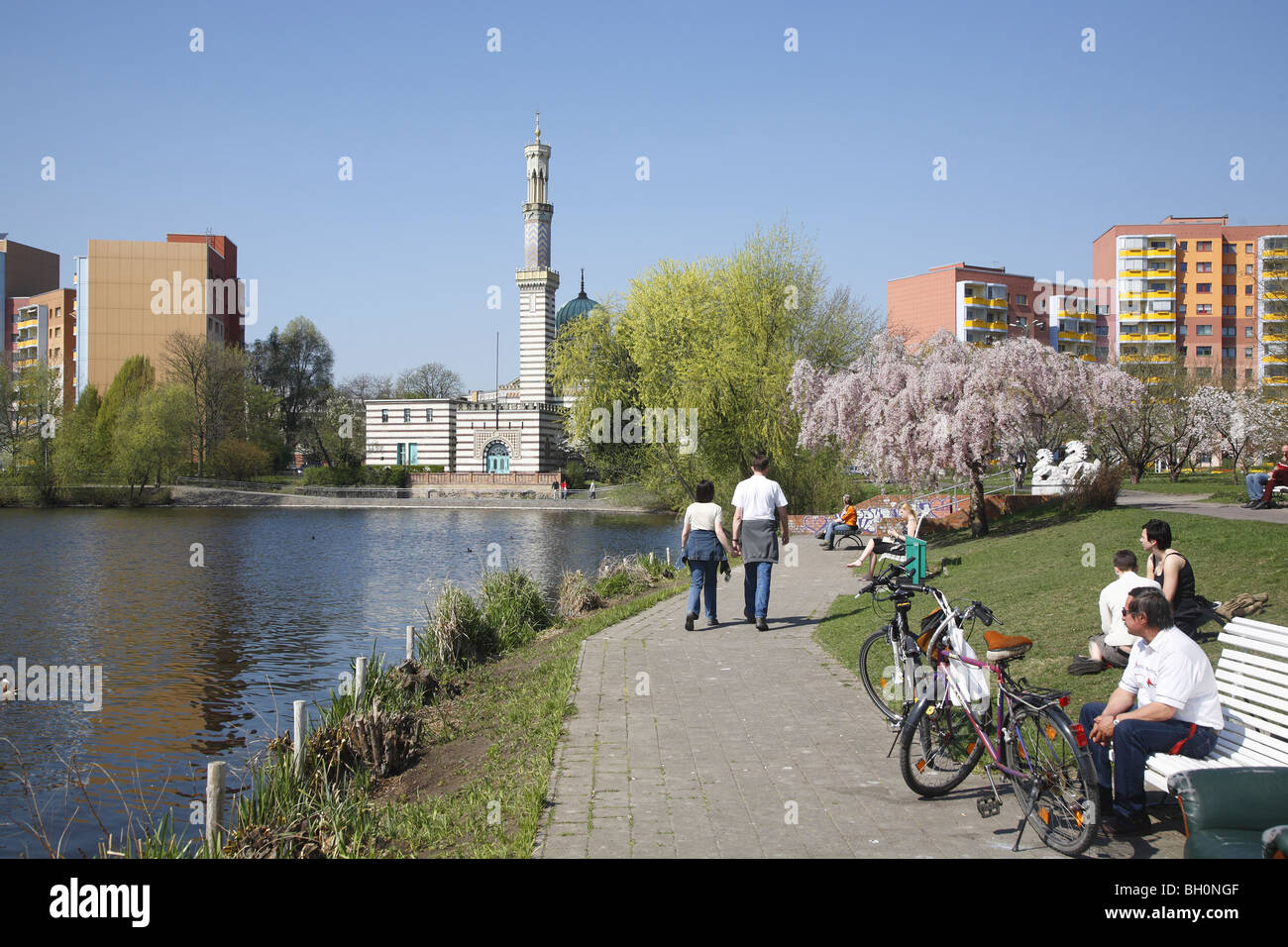 Potsdam Waterworks Water Works Pump Pumping Station Moschee Mosque Museum Stock Photo