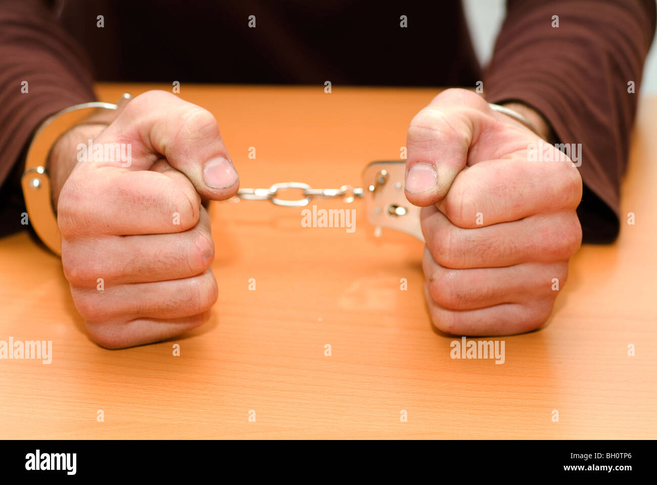 person in handcuffs. criminal Stock Photo Alamy