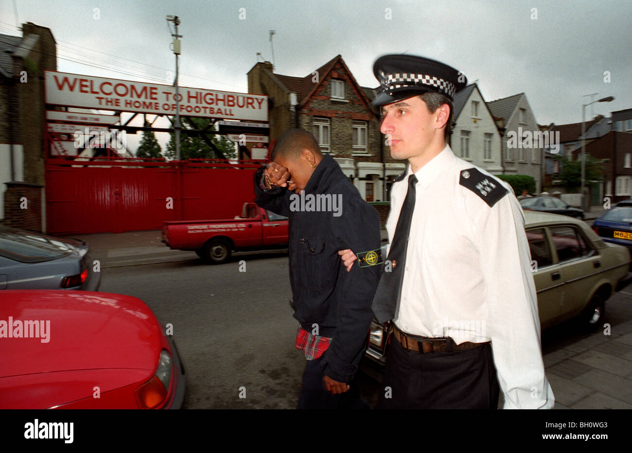 Operation Take Off by the Met Police to counter football hooligans before Euro 96, various weapons were siezed Stock Photo