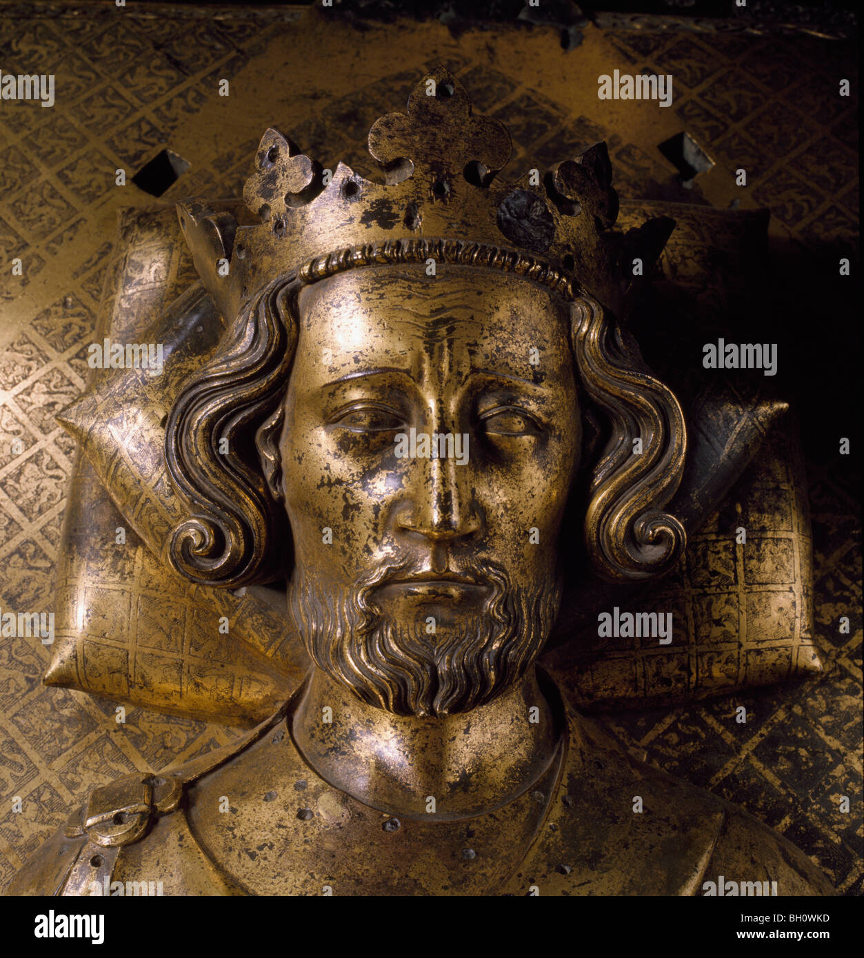 King Henry III  bronze effigy on tomb, Westminster Abbey London England Stock Photo