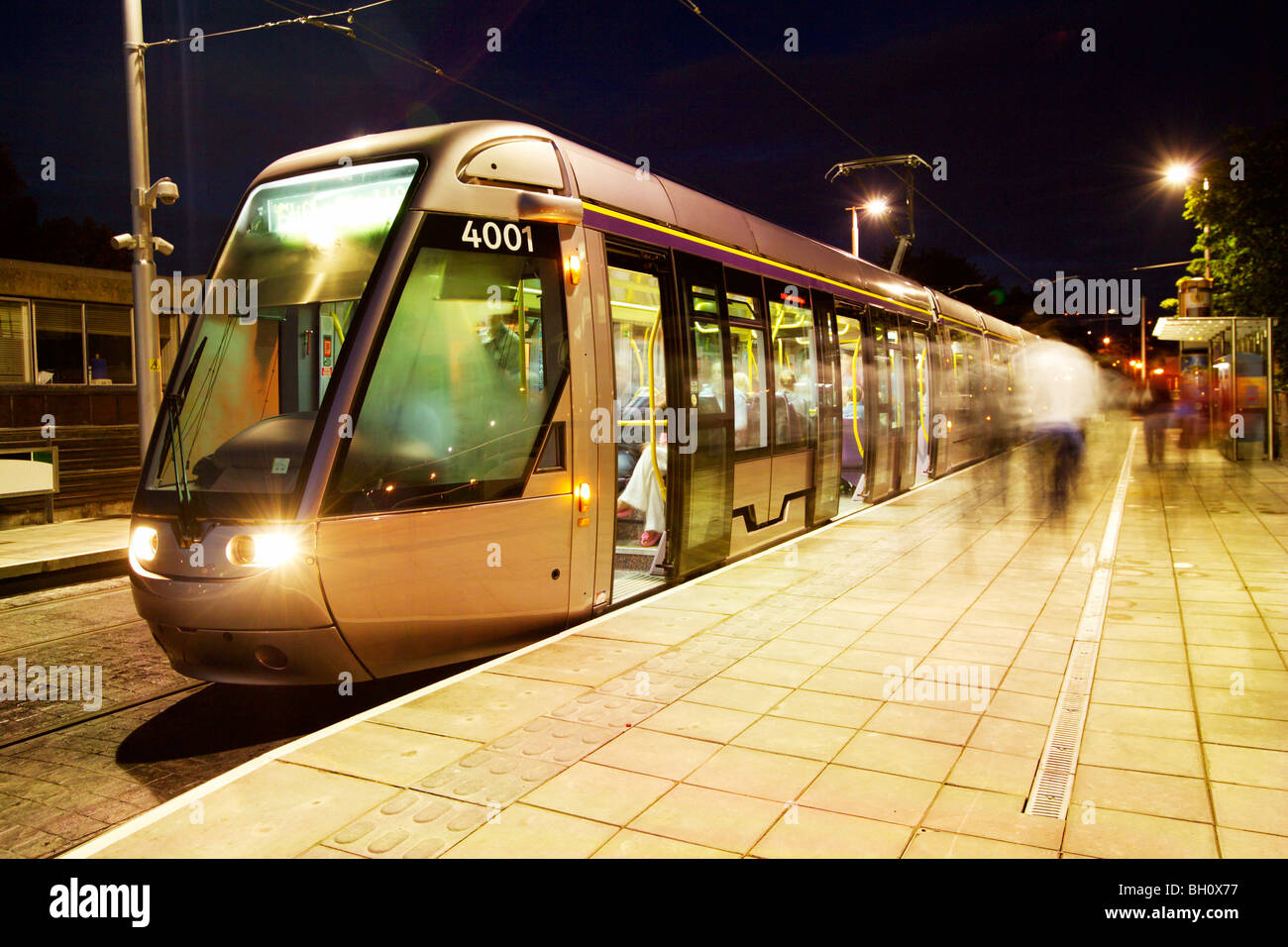 Luas tram, Dundrum, Ireland, Stock Photo