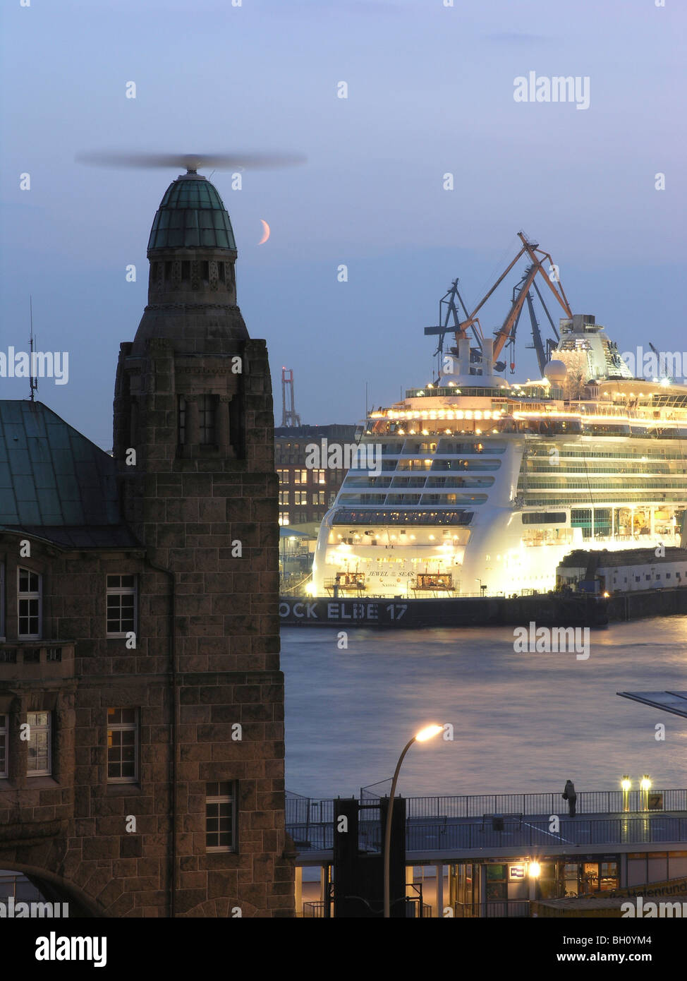 Cruise Ship Jewel of the Seas in the shipyard, Hanseatic City of Hamburg, Germany Stock Photo