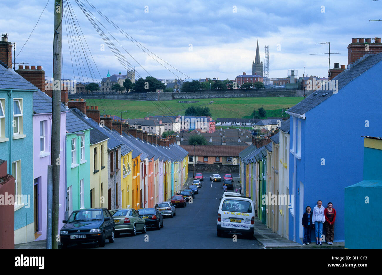 Houses in Bogside, Derry, Co. Londonderry, Northern Ireland, Great