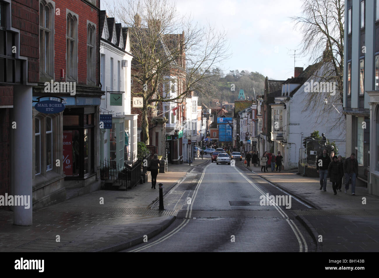 High Street Winchester Stock Photo - Alamy