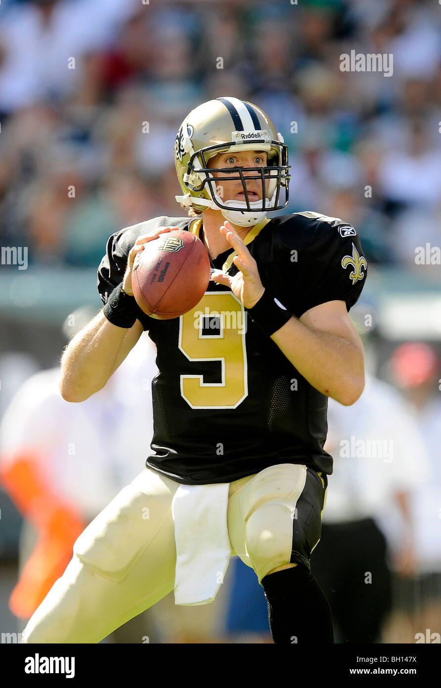 Drew Brees #9 of the New Orleans Saints Stock Photo