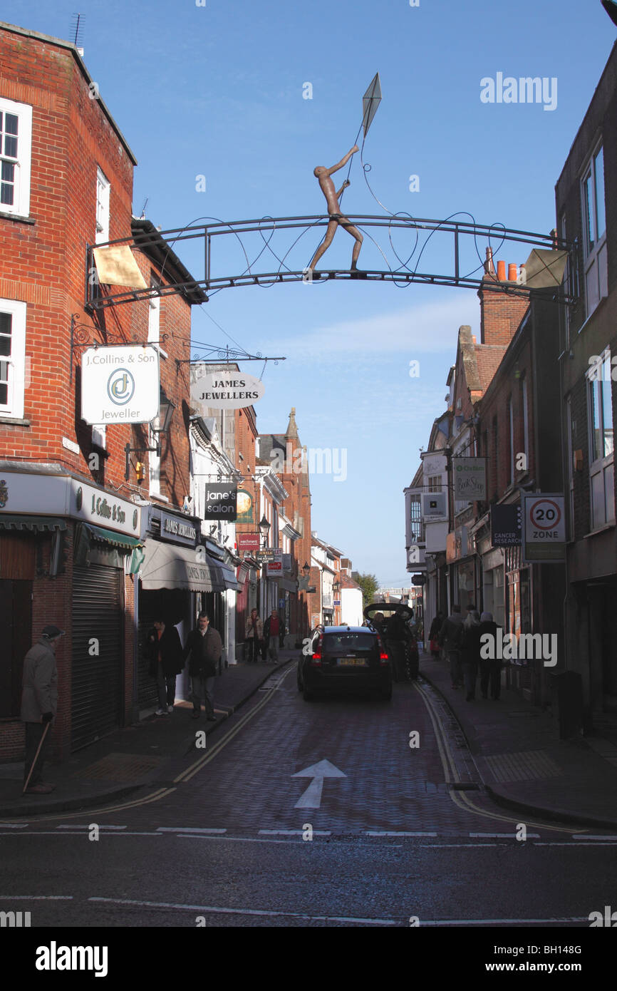Parchment Street Winchester January 2010 Stock Photo Alamy