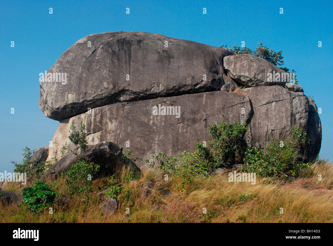 A big rock ;  a landscape from kerala,india Stock Photo