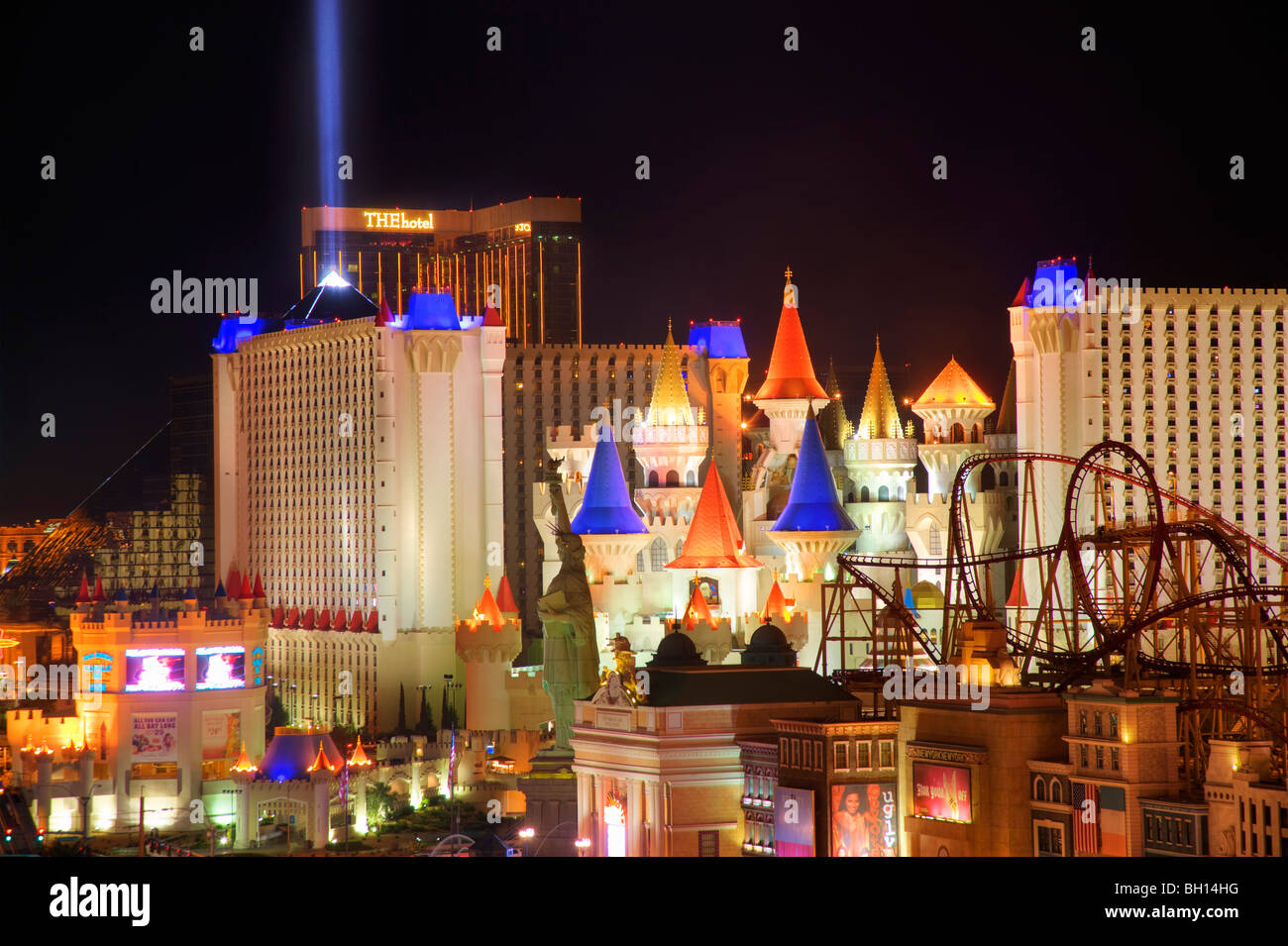 The Strip at night, Las Vegas, Nevada. Stock Photo