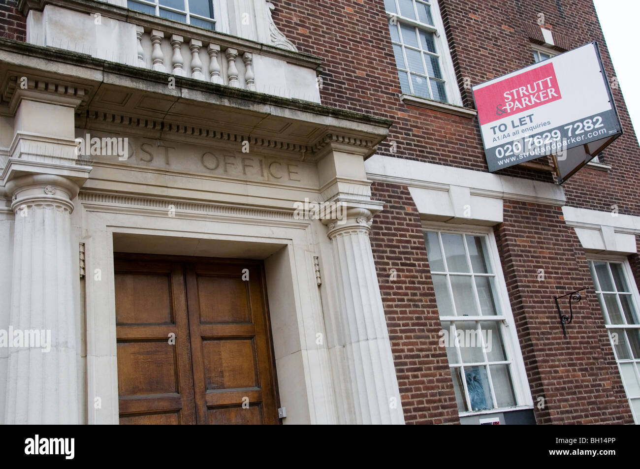 Closed Post Office with Estate Agent's sign, King's Lynn, Norfolk