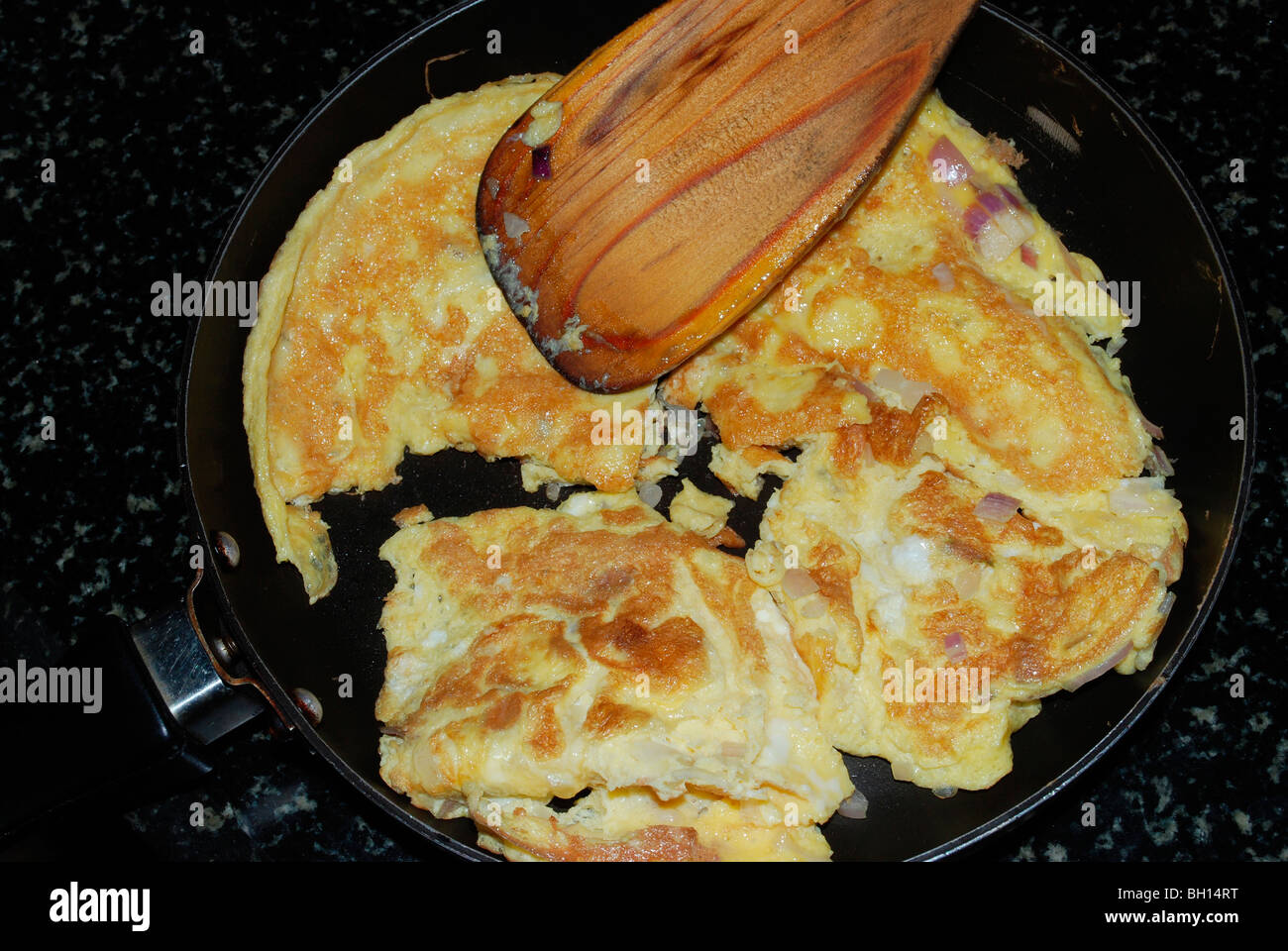 omlet making Stock Photo