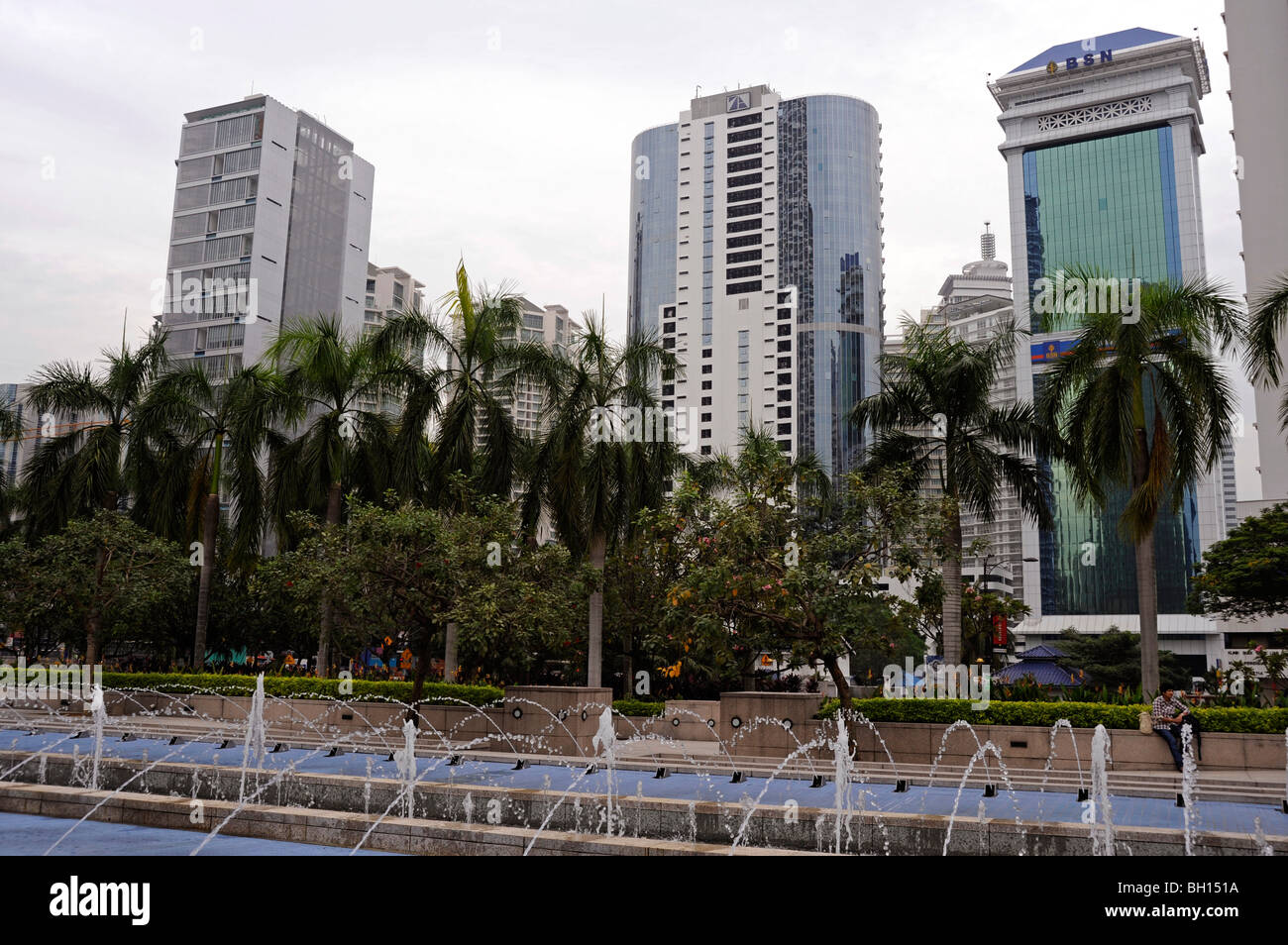 Bsn Tower Near Petronas Twin Towers Kuala Lumpur Malaysia Indonesia Asia Stock Photo Alamy
