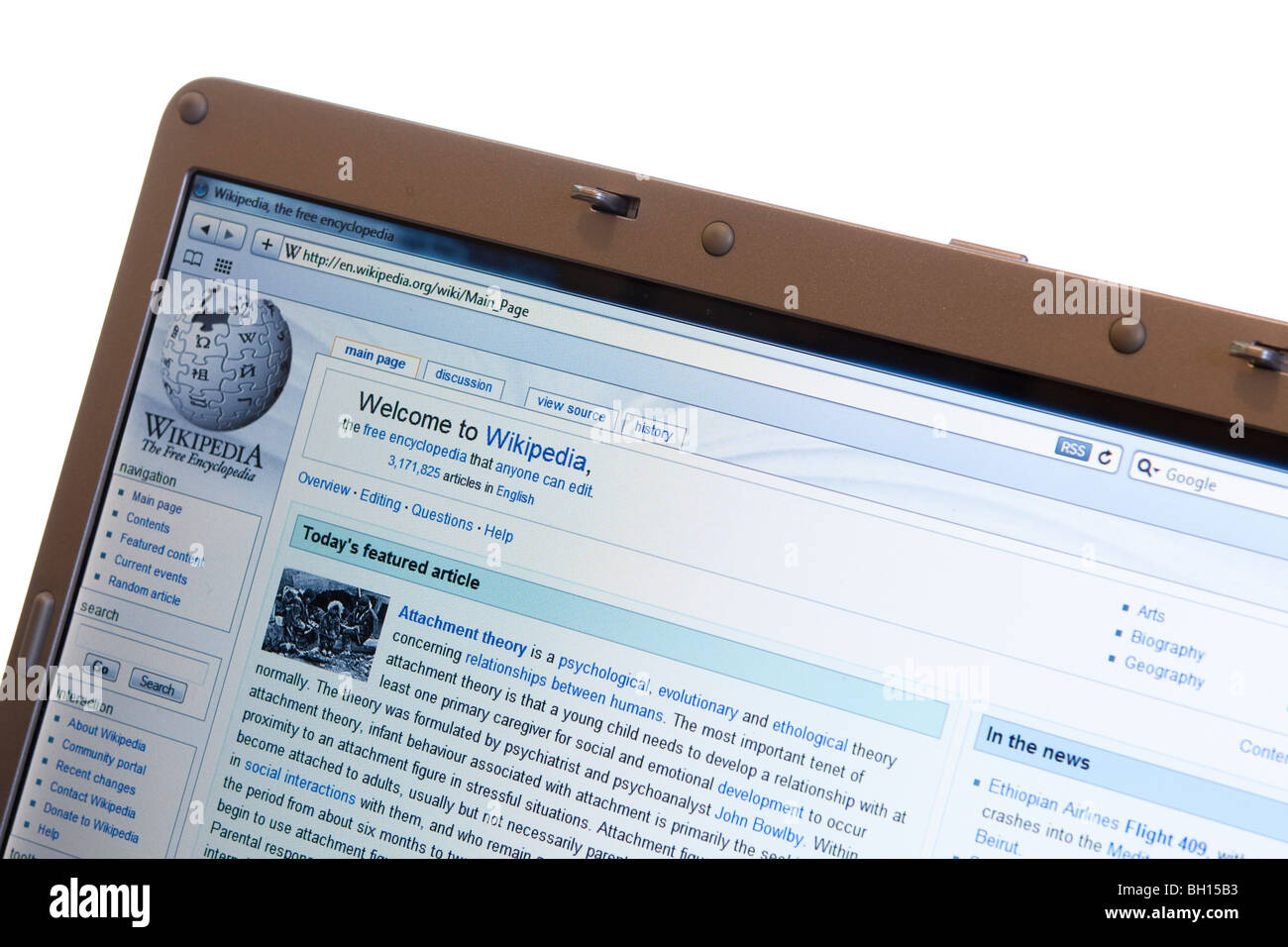 Wikipedia website on modern laptop Stock Photo Alamy