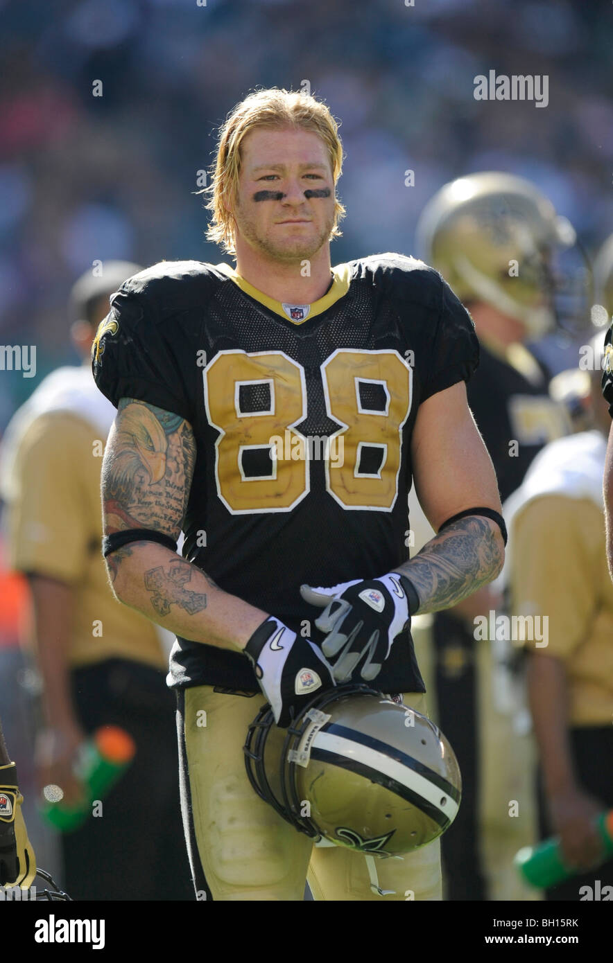 Jeremy Shockey #88 of the New Orleans Saints Stock Photo