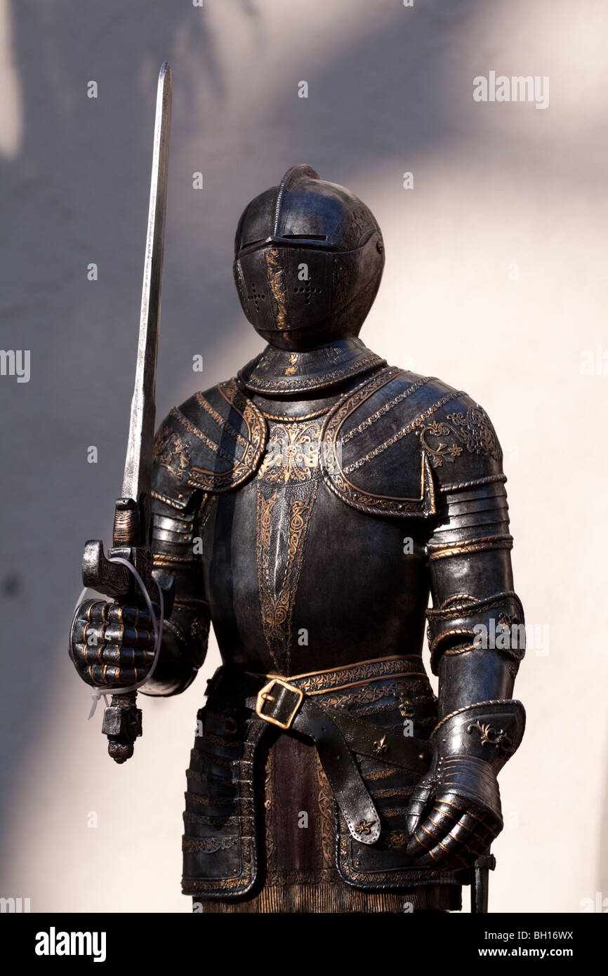 Knight's armor at Lake Constance, Germany Stock Photo